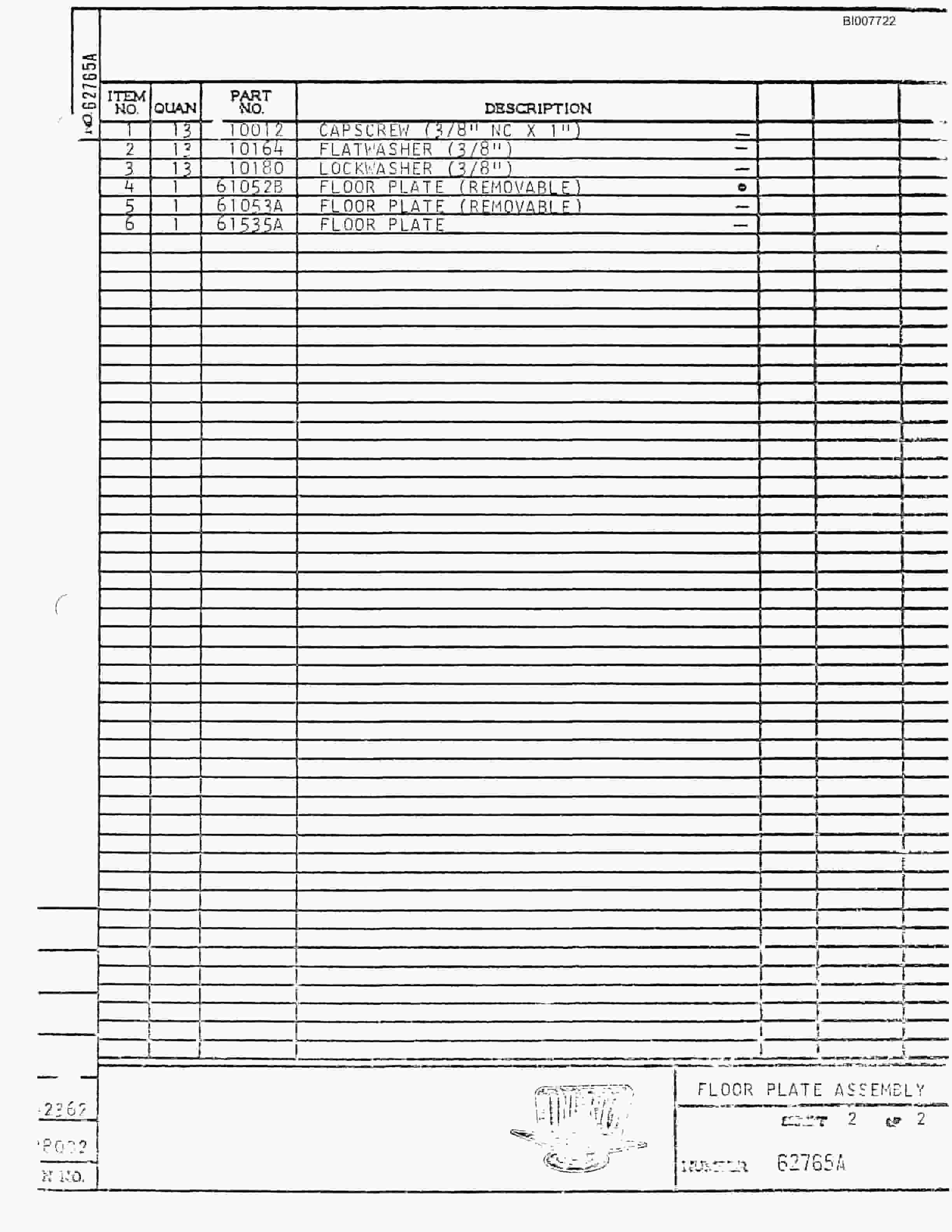 Bucyrus M-100 Parts Catalog BI007722-2