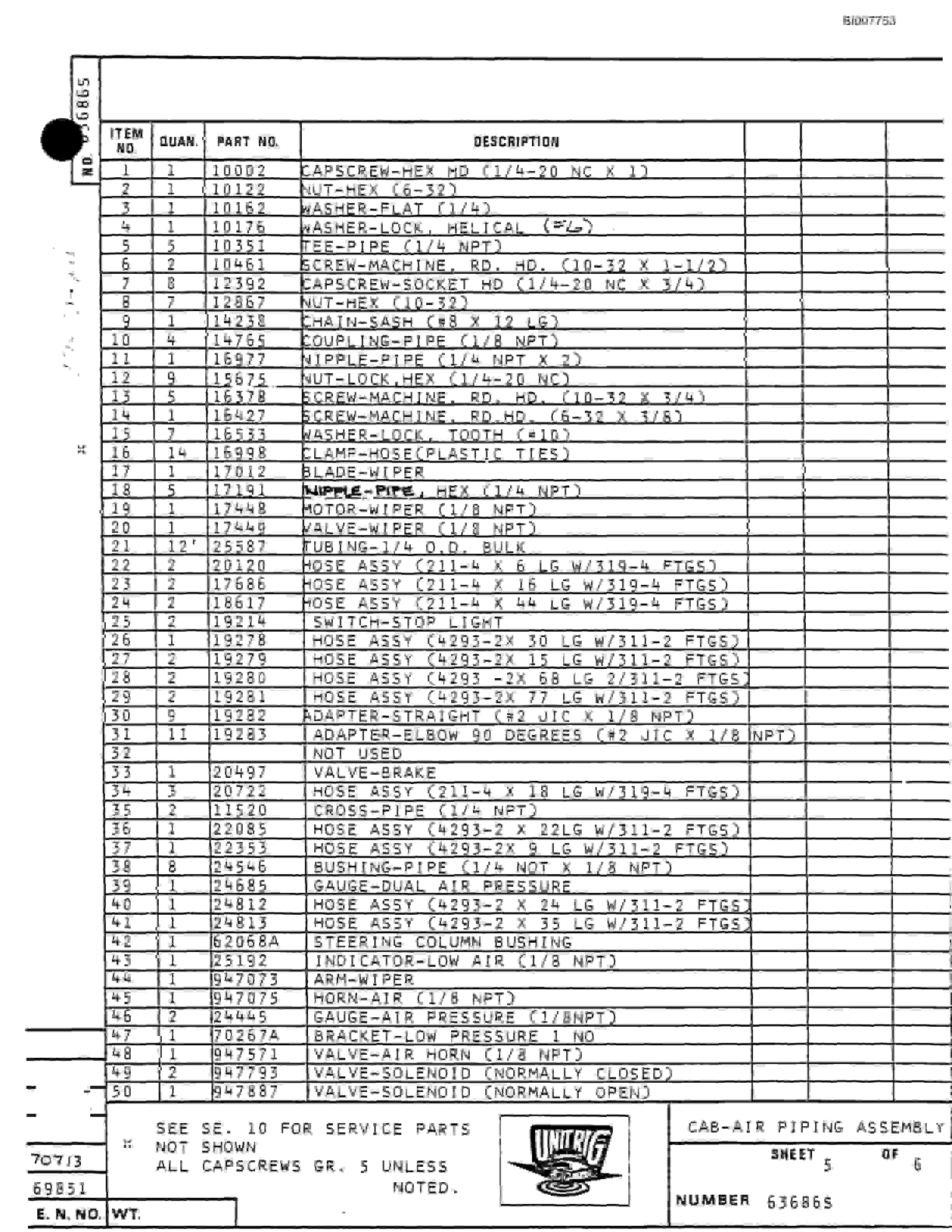 Bucyrus M-100 Parts Catalog BI007753-2