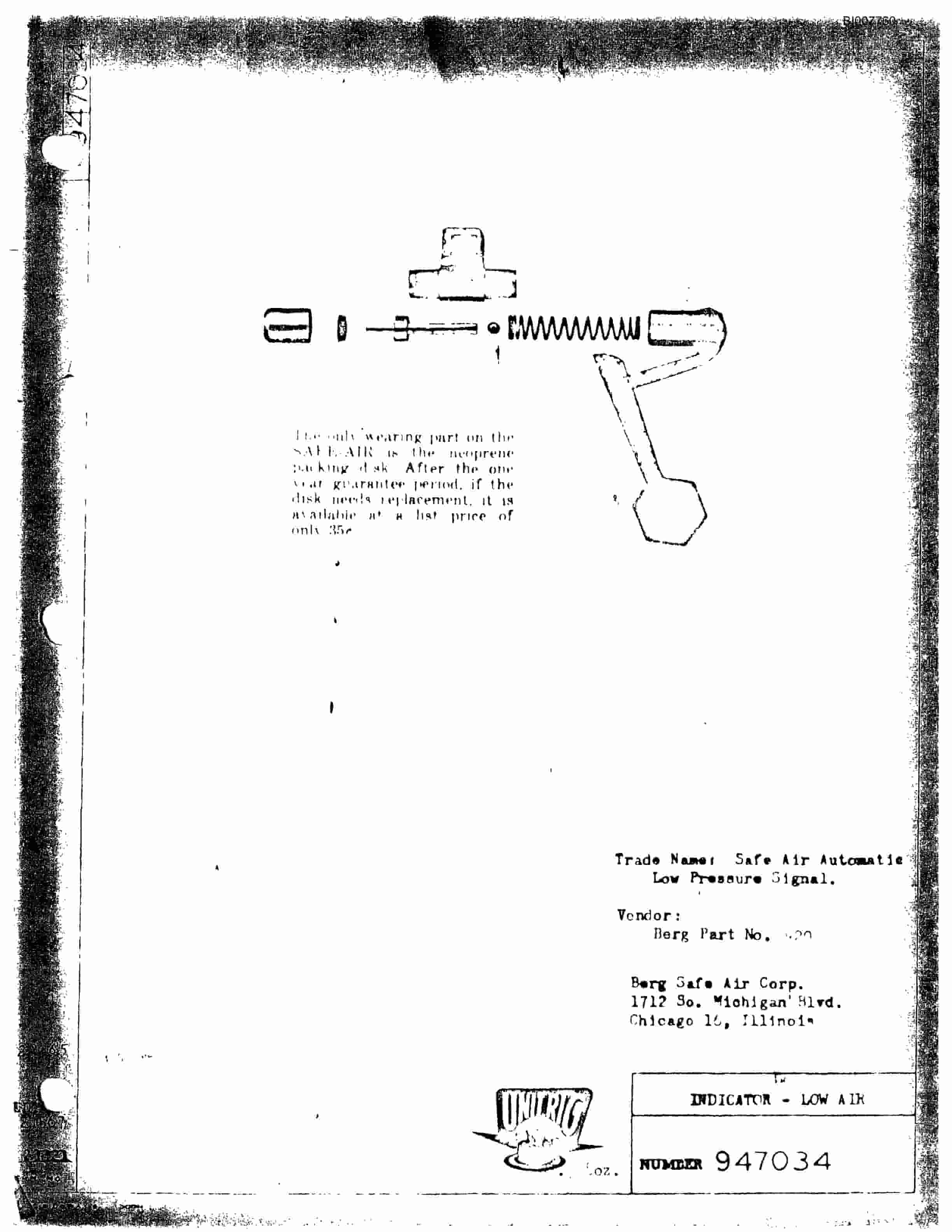 Bucyrus M-100 Parts Catalog BI007760-4