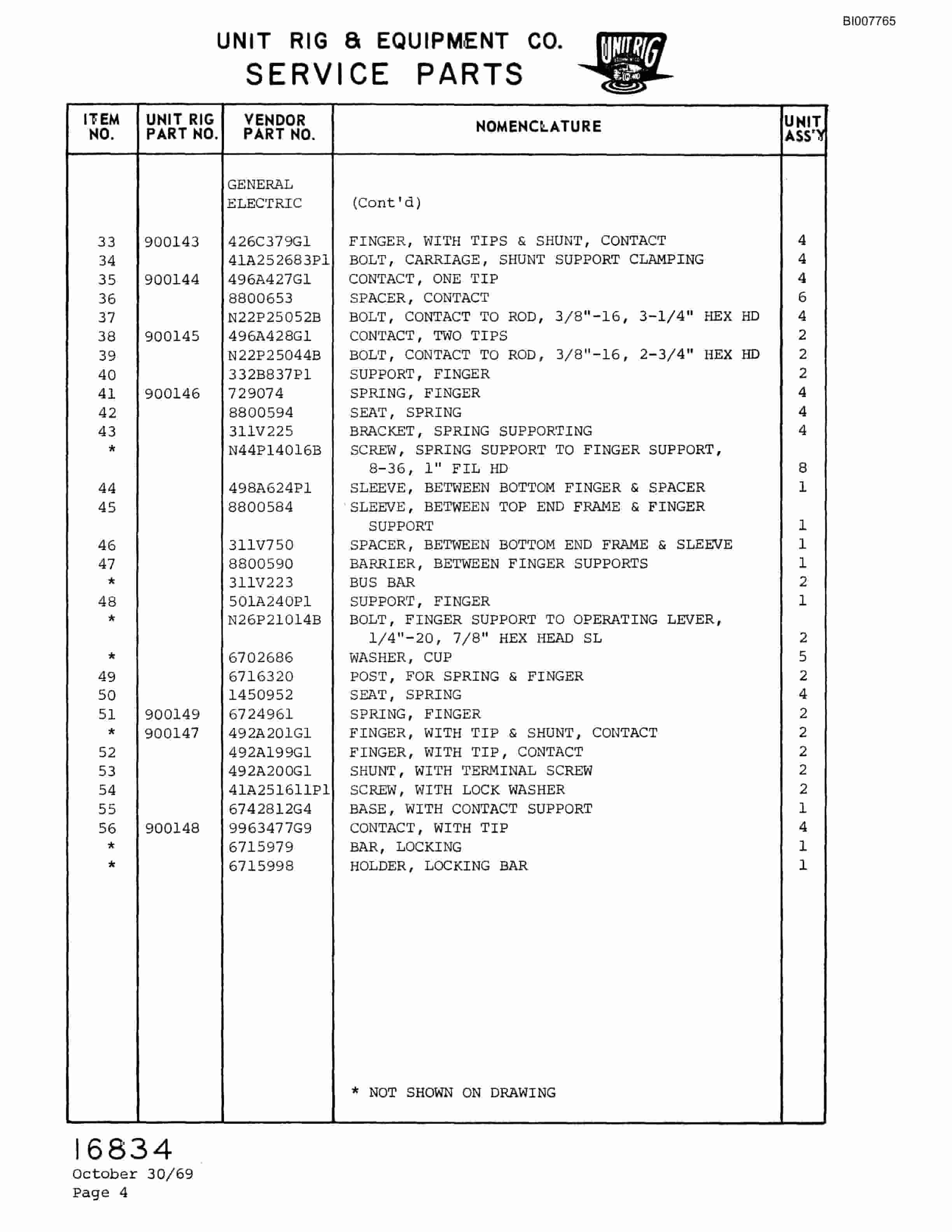 Bucyrus M-100 Parts Catalog BI007765-3