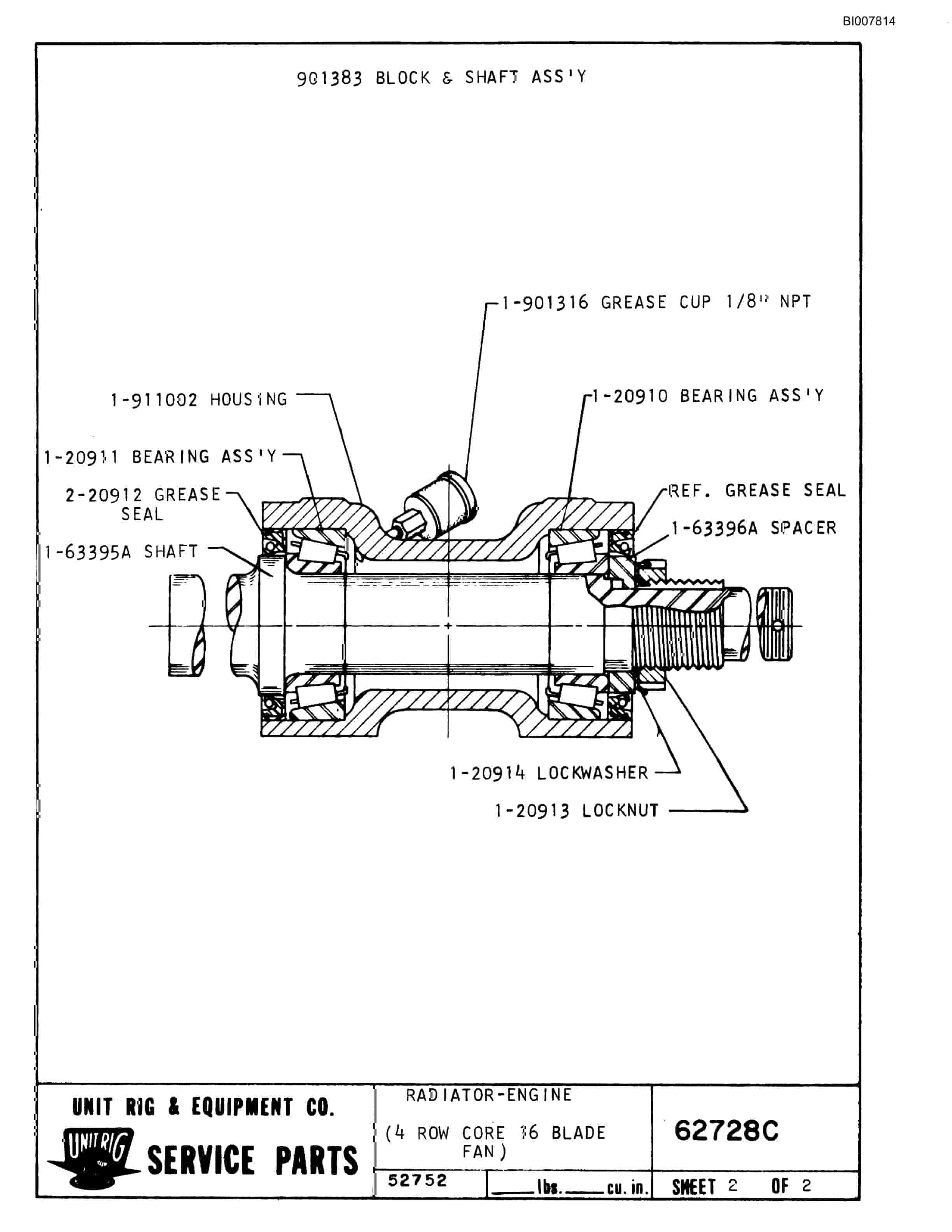 Bucyrus M-100 Parts Catalog BI007814-5