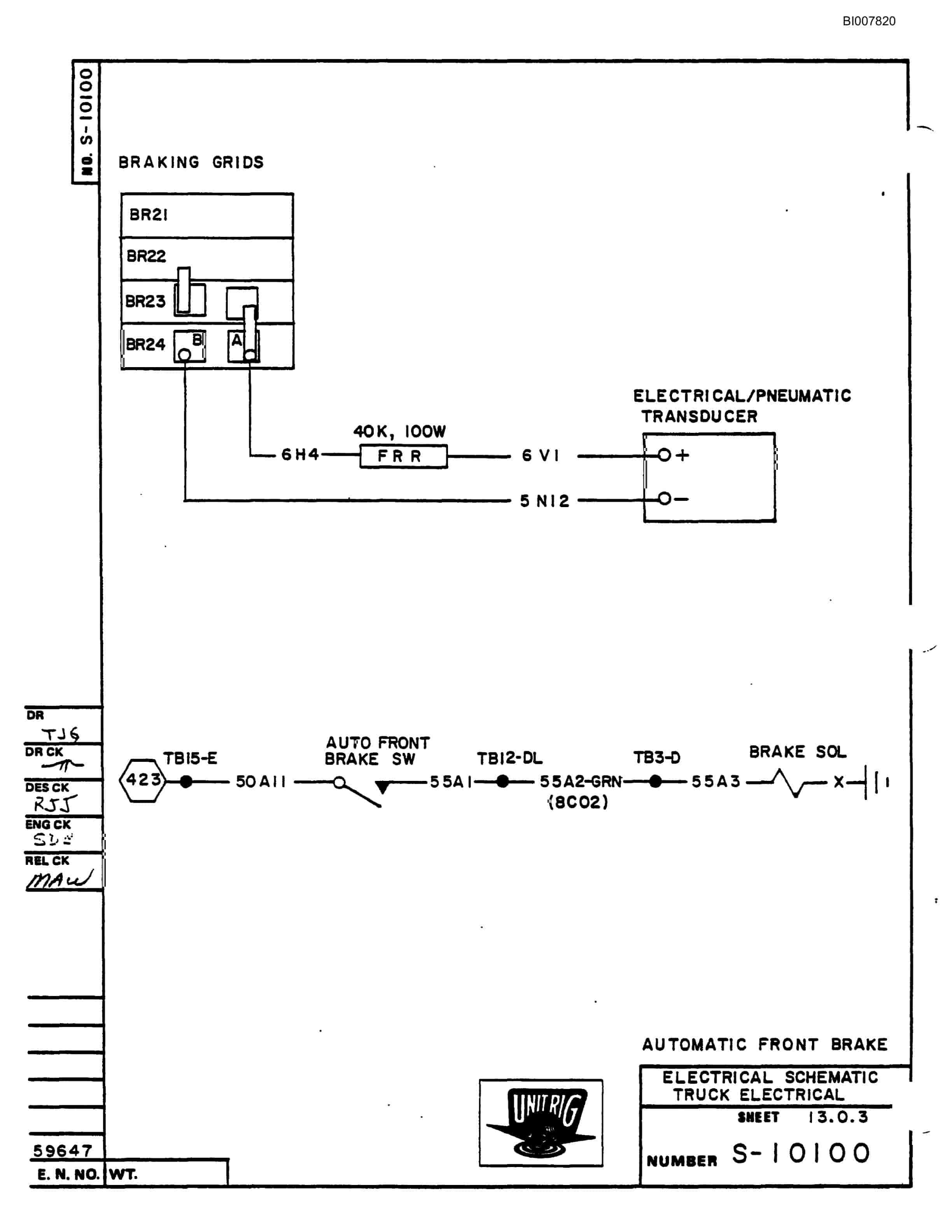 Bucyrus M-100 Parts Catalog BI007820-5