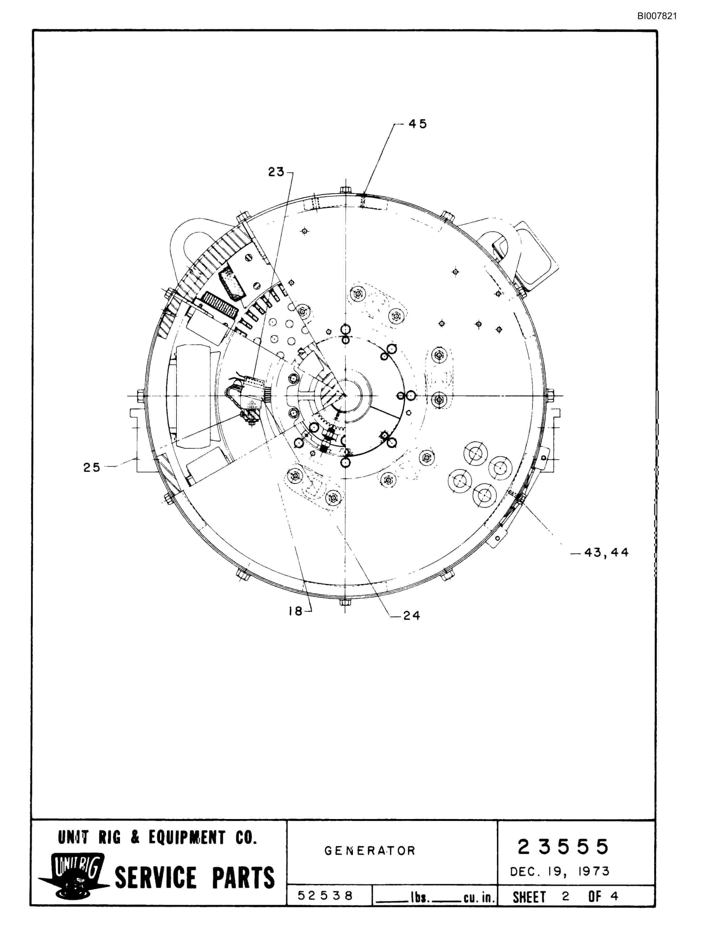 Bucyrus M-100 Parts Catalog BI007821-5