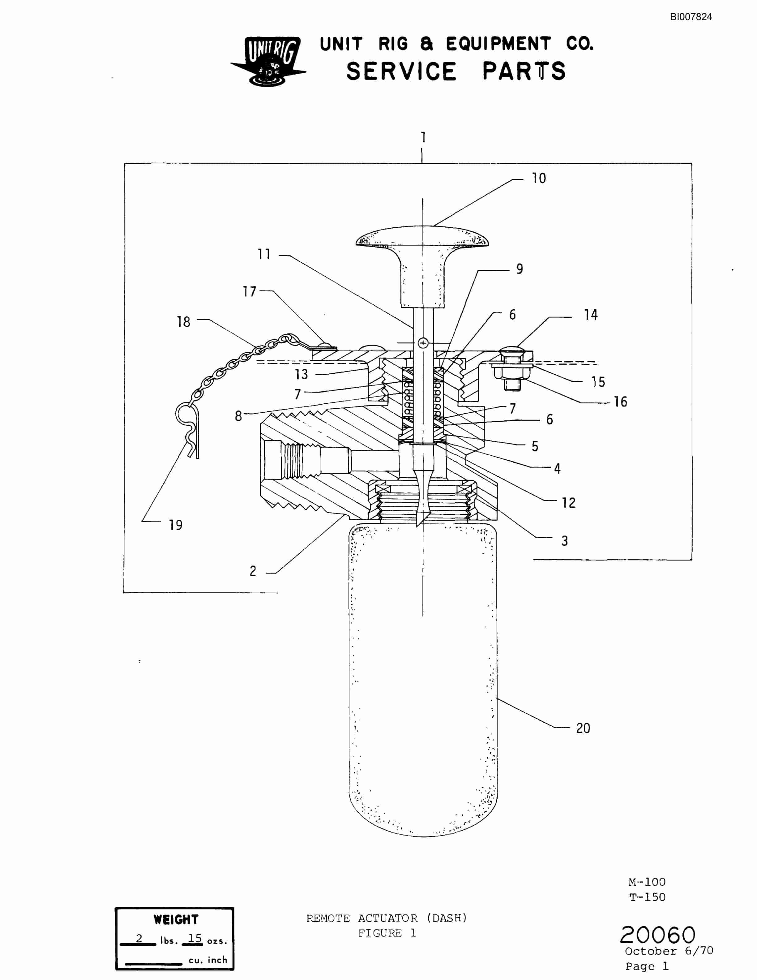 Bucyrus M-100 Parts Catalog BI007824-5