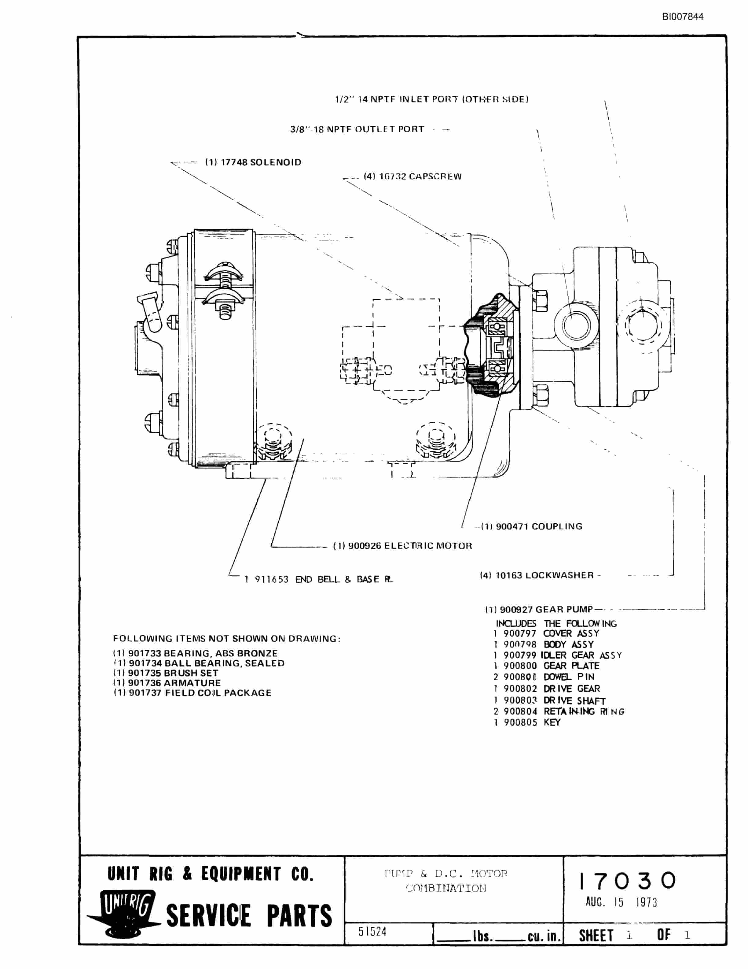 Bucyrus M-100 Parts Catalog BI007844-4