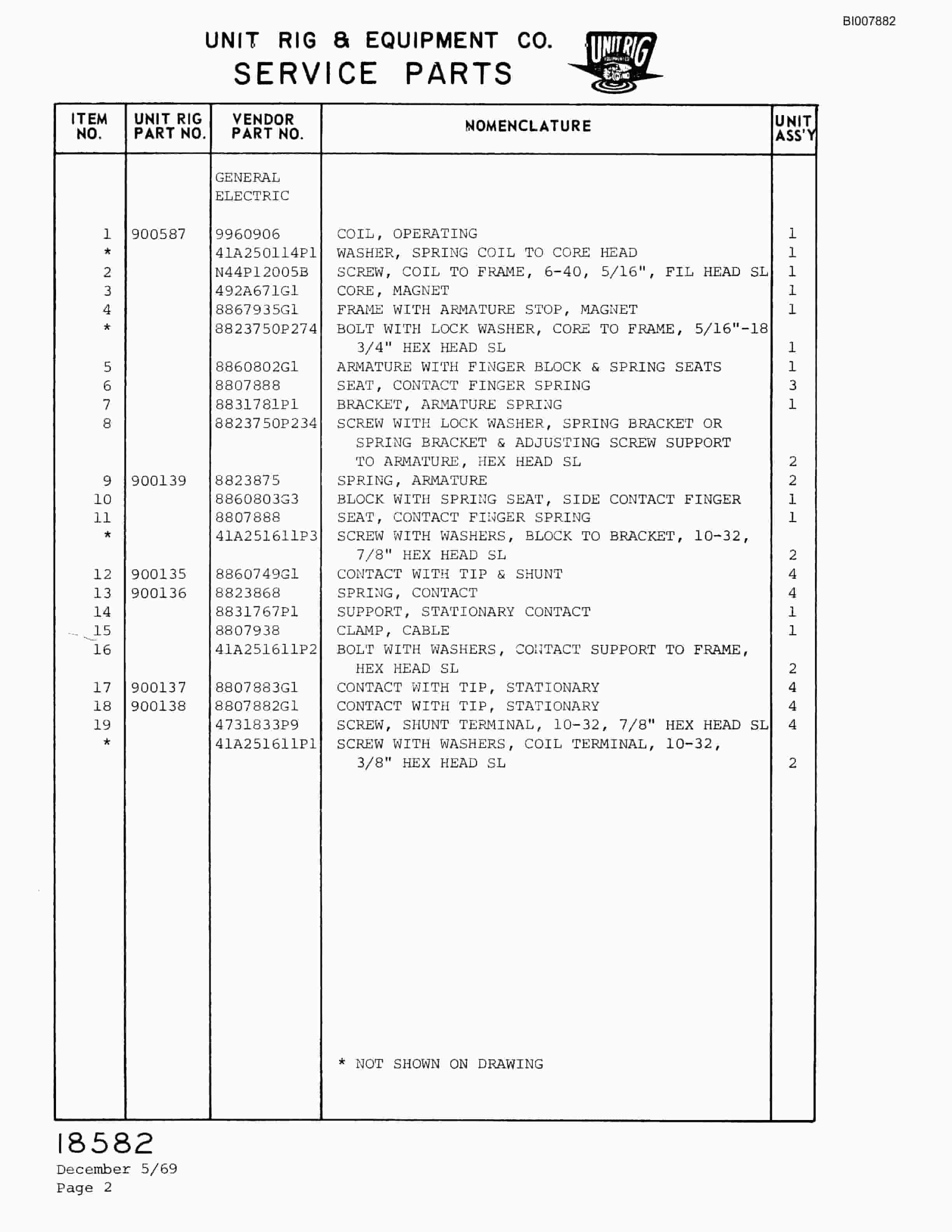 Bucyrus M-100 Parts Catalog BI007882-4