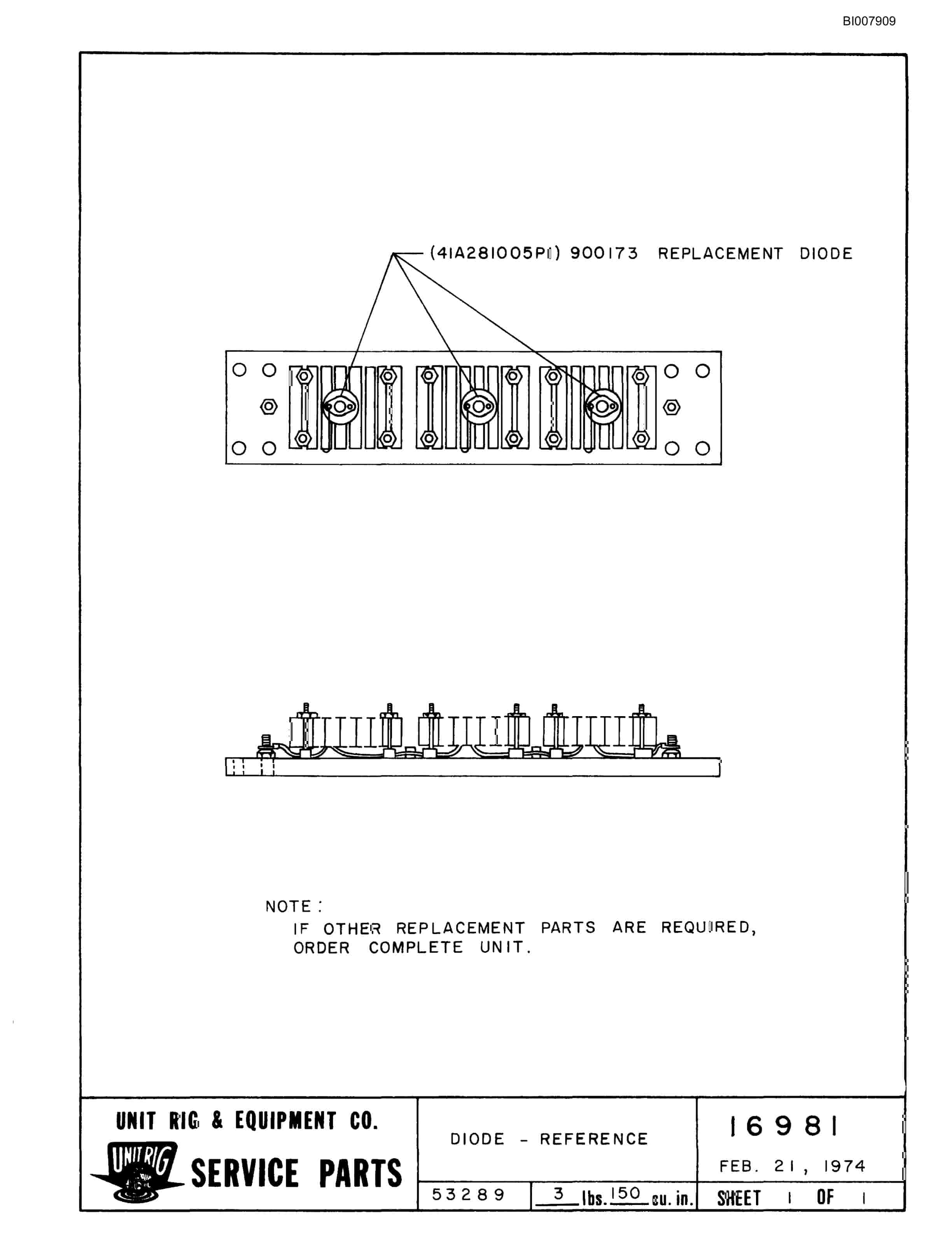 Bucyrus M-100 Parts Catalog BI007909-4