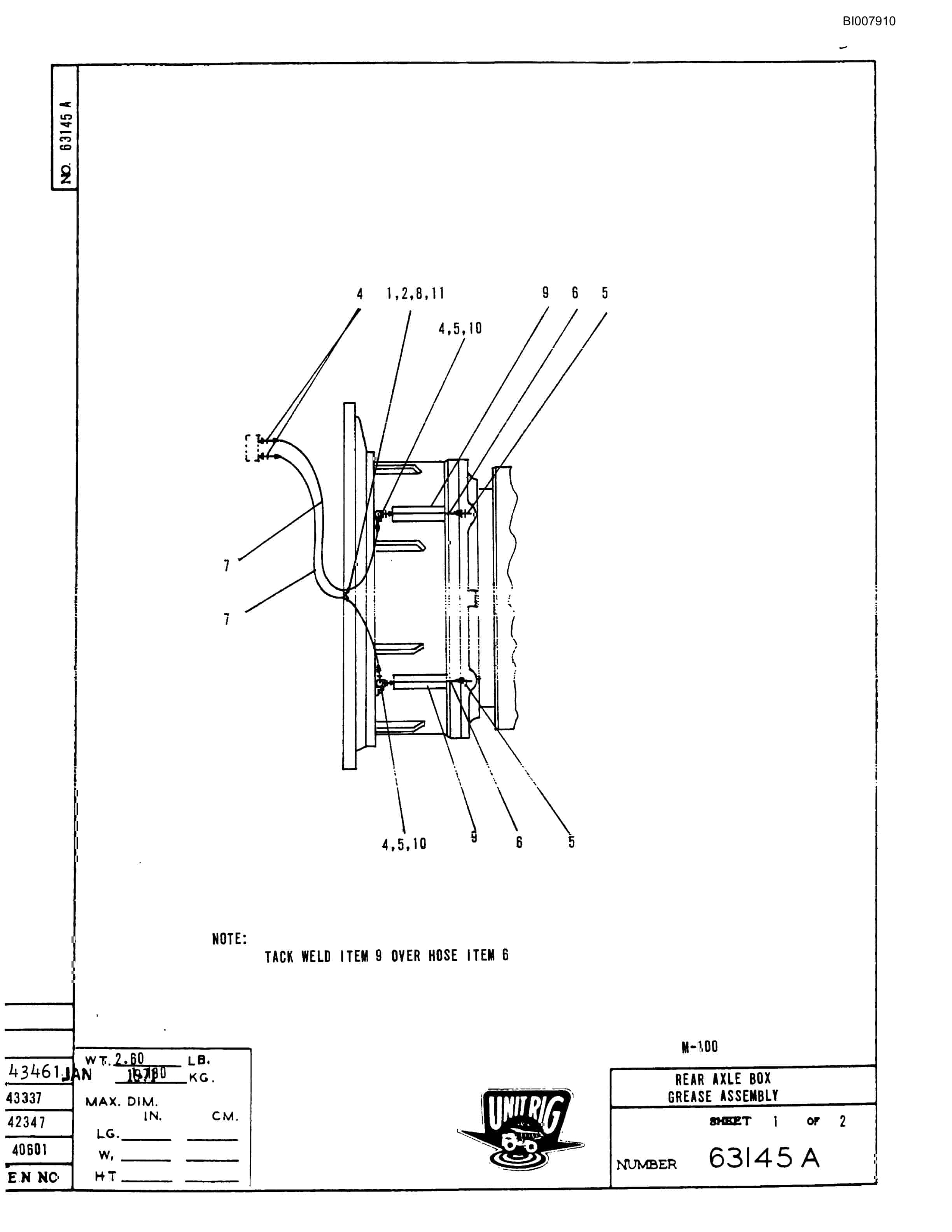 Bucyrus M-100 Parts Catalog BI007910-4