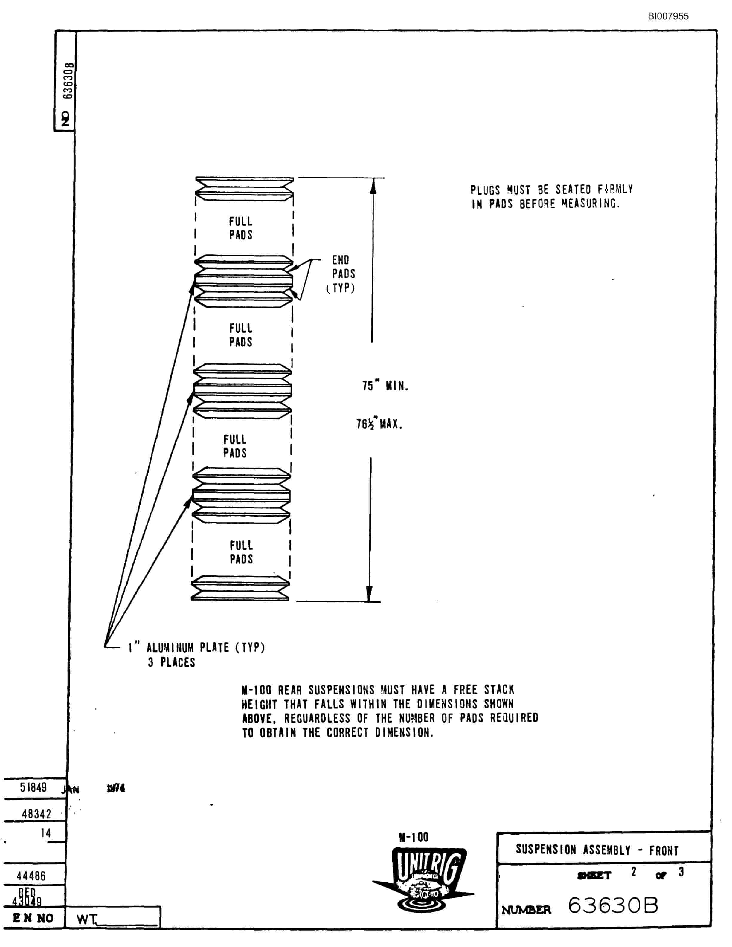 Bucyrus M-100 Parts Catalog BI007955-2