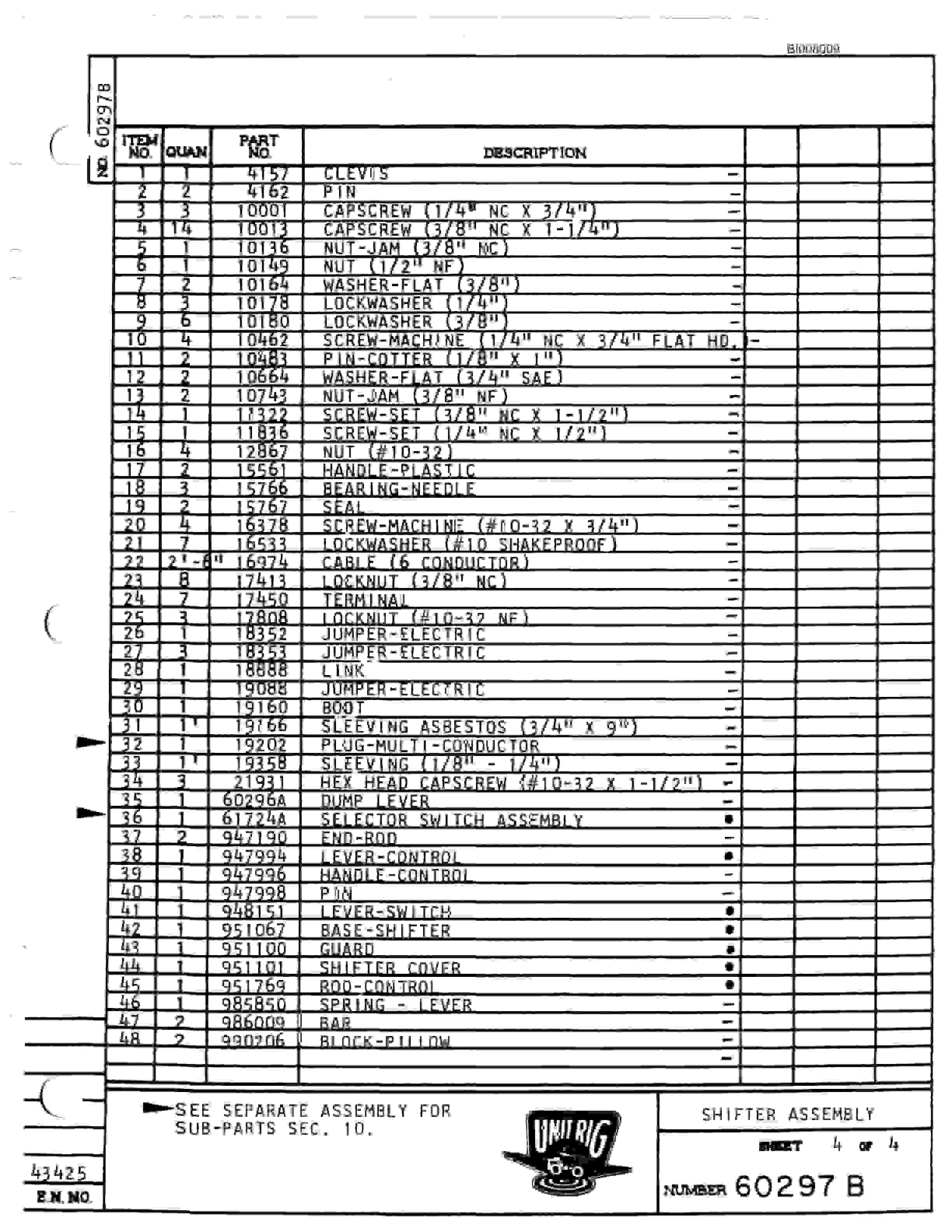 Bucyrus M-100 Parts Catalog BI008009-2