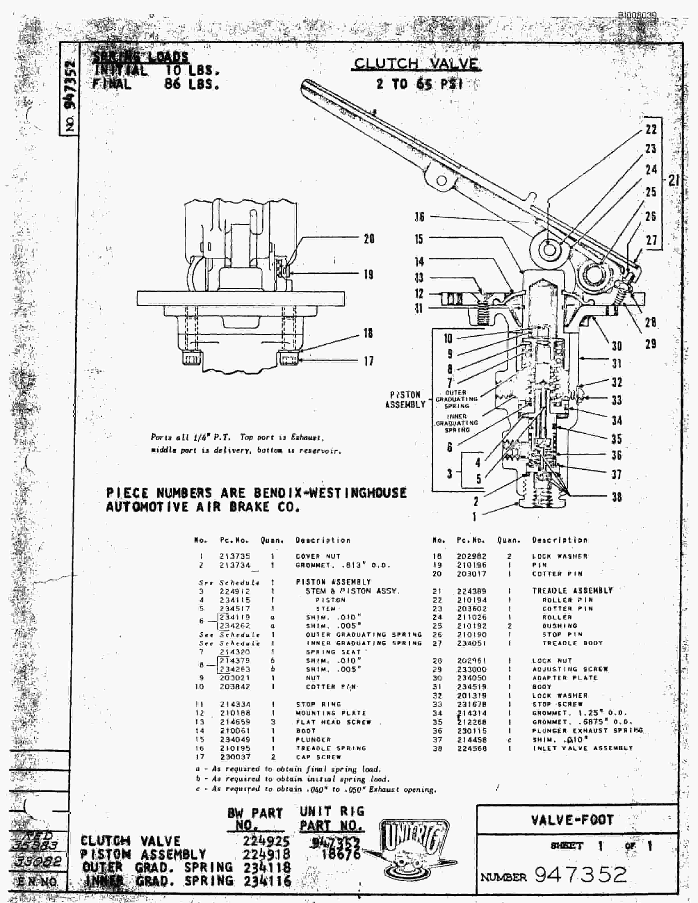 Bucyrus M-100 Parts Catalog BI008039-5