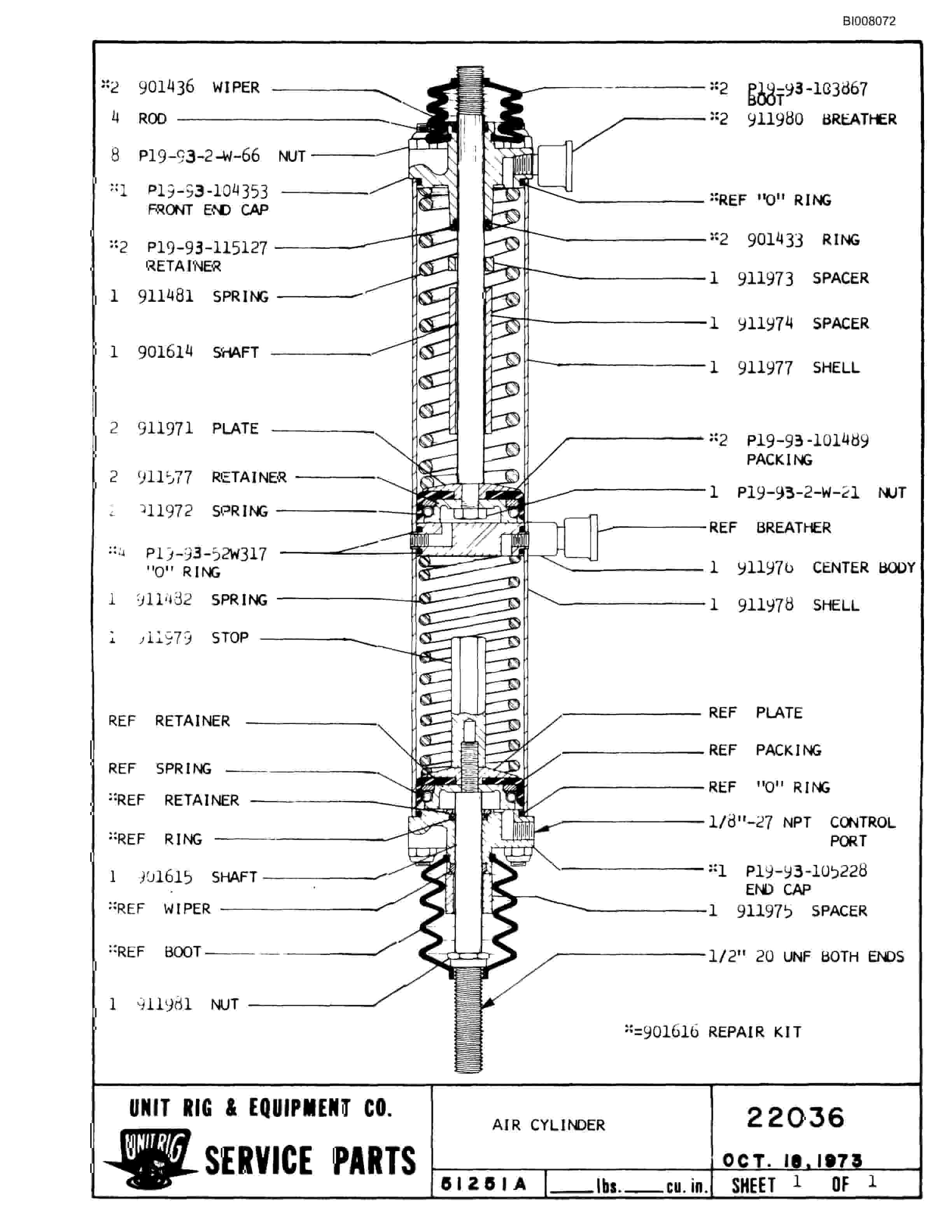 Bucyrus M-100 Parts Catalog BI008072-5