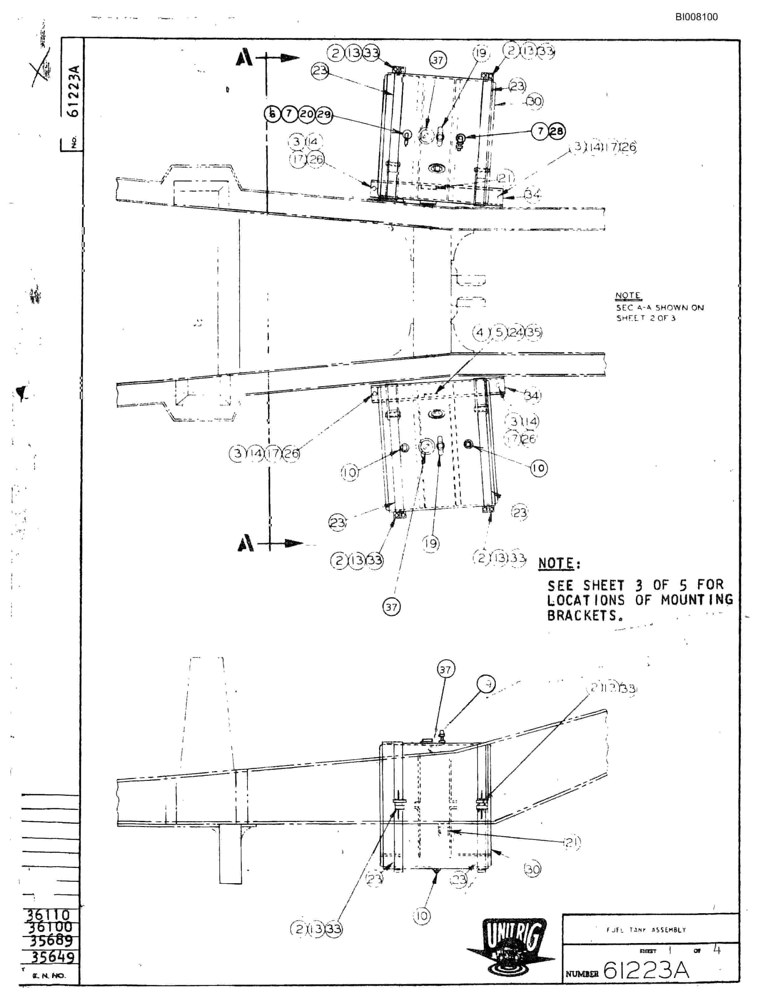 Bucyrus M-100 Parts Catalog BI008100-3