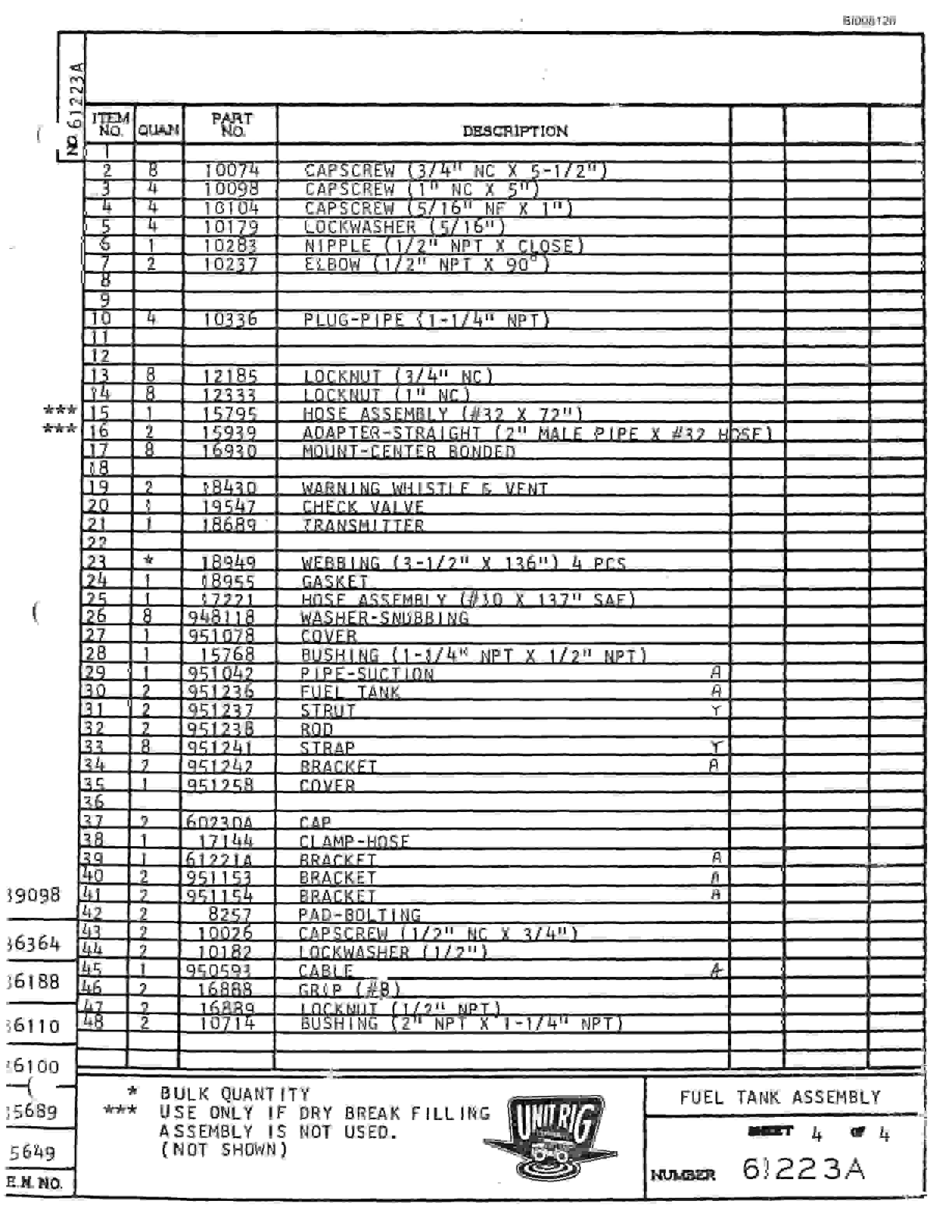 Bucyrus M-100 Parts Catalog BI008126-2