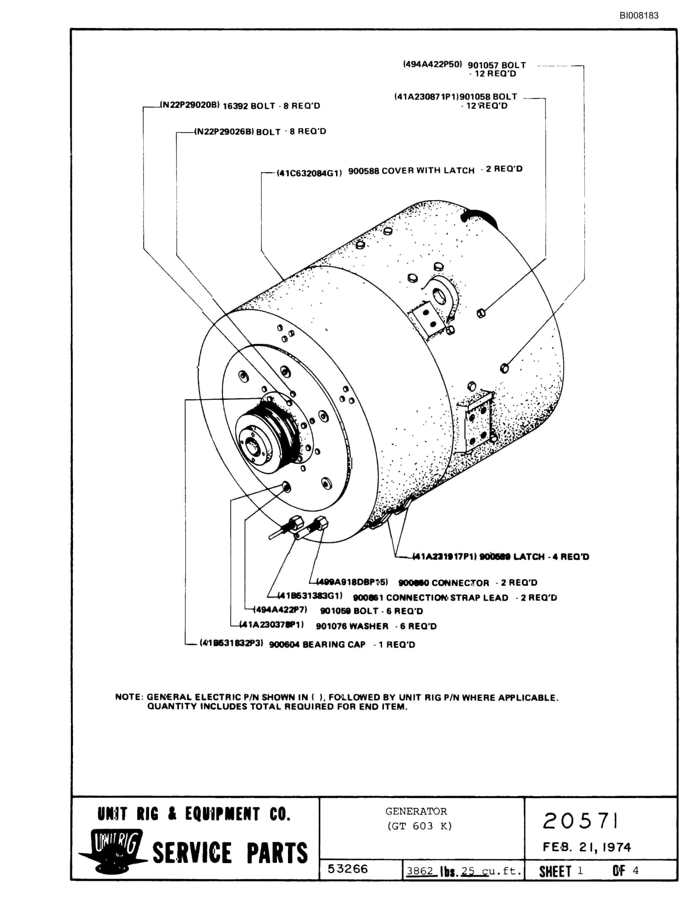 Bucyrus M-100 Parts Catalog BI008183-5