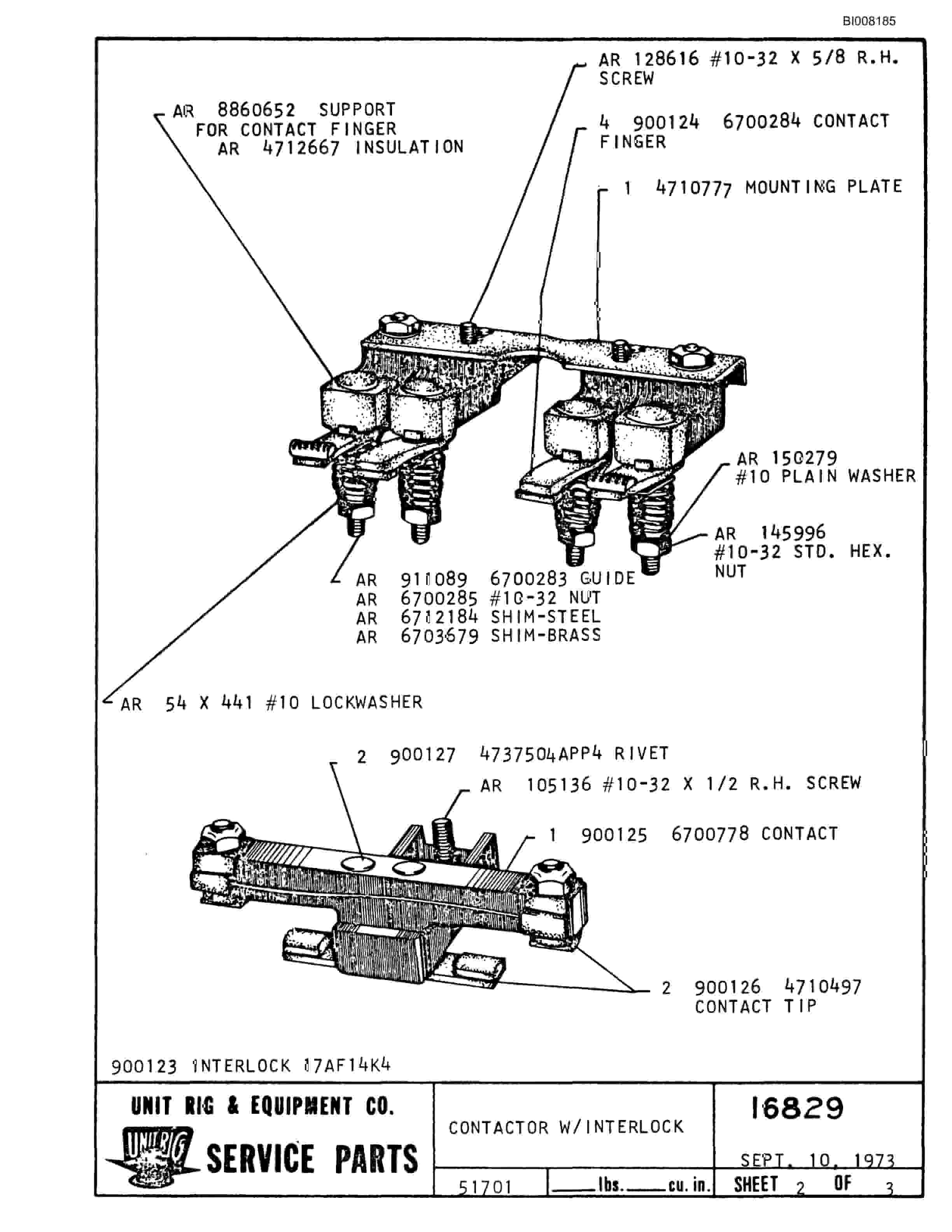 Bucyrus M-100 Parts Catalog BI008185-4