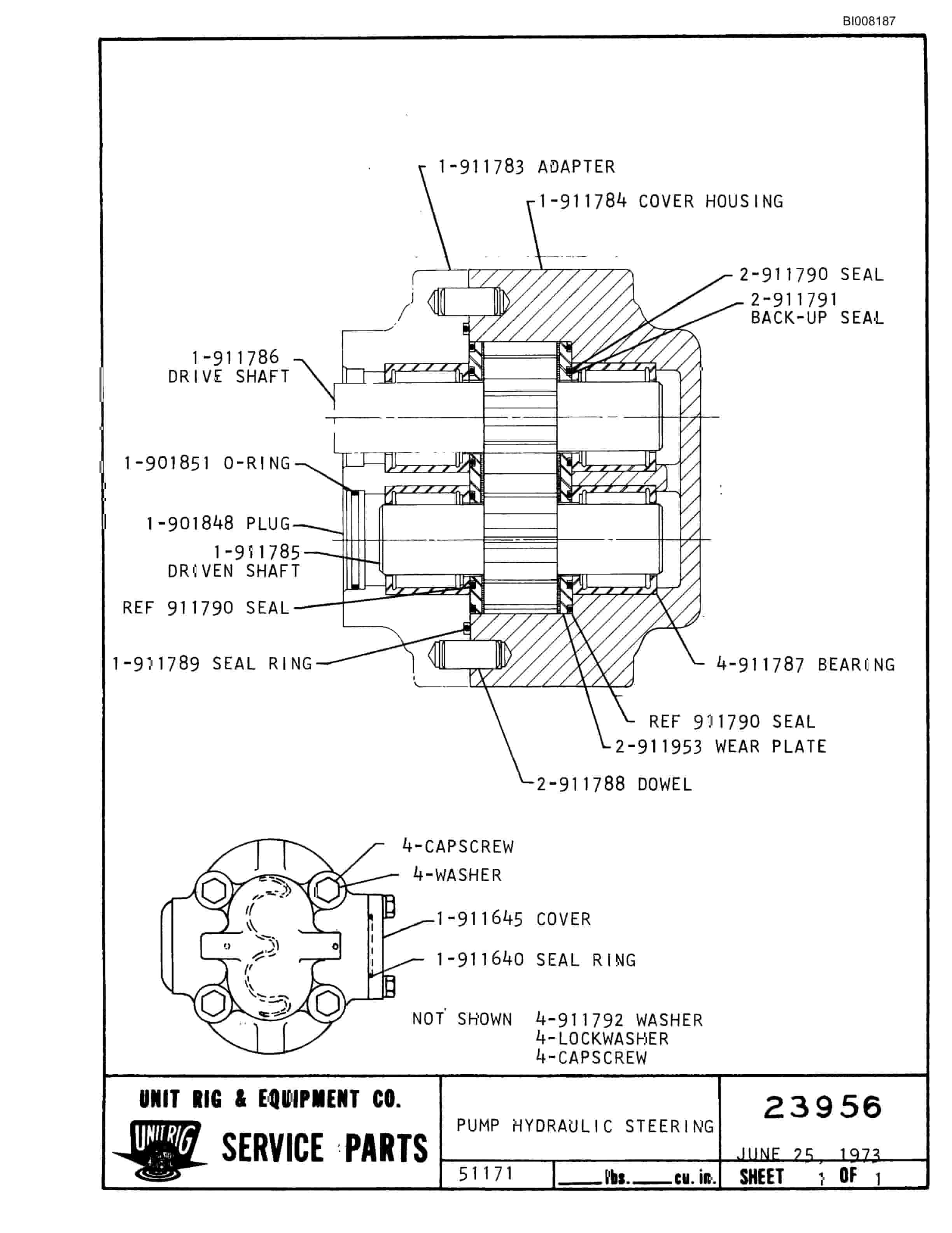 Bucyrus M-100 Parts Catalog BI008187-5