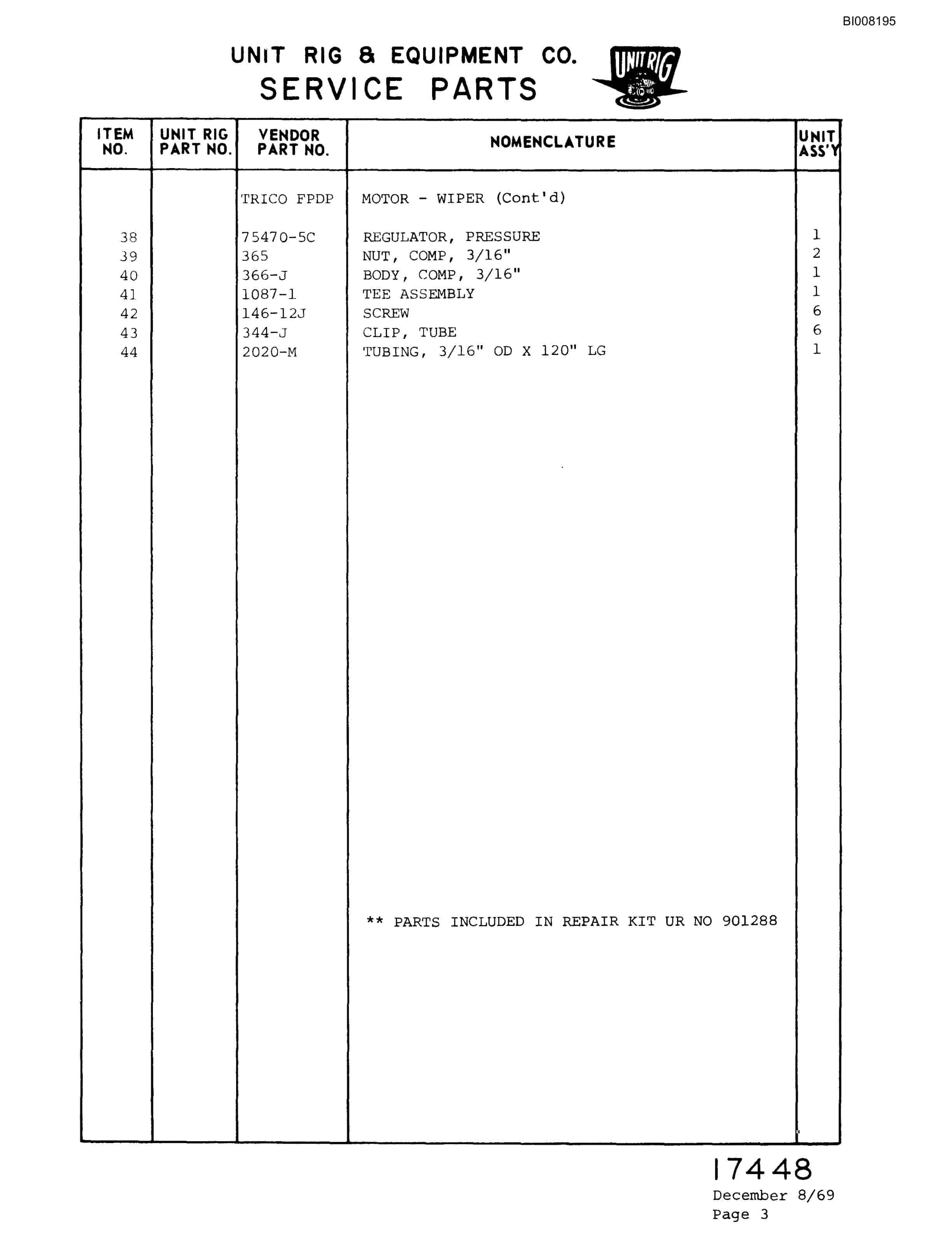 Bucyrus M-100 Parts Catalog BI008195-5