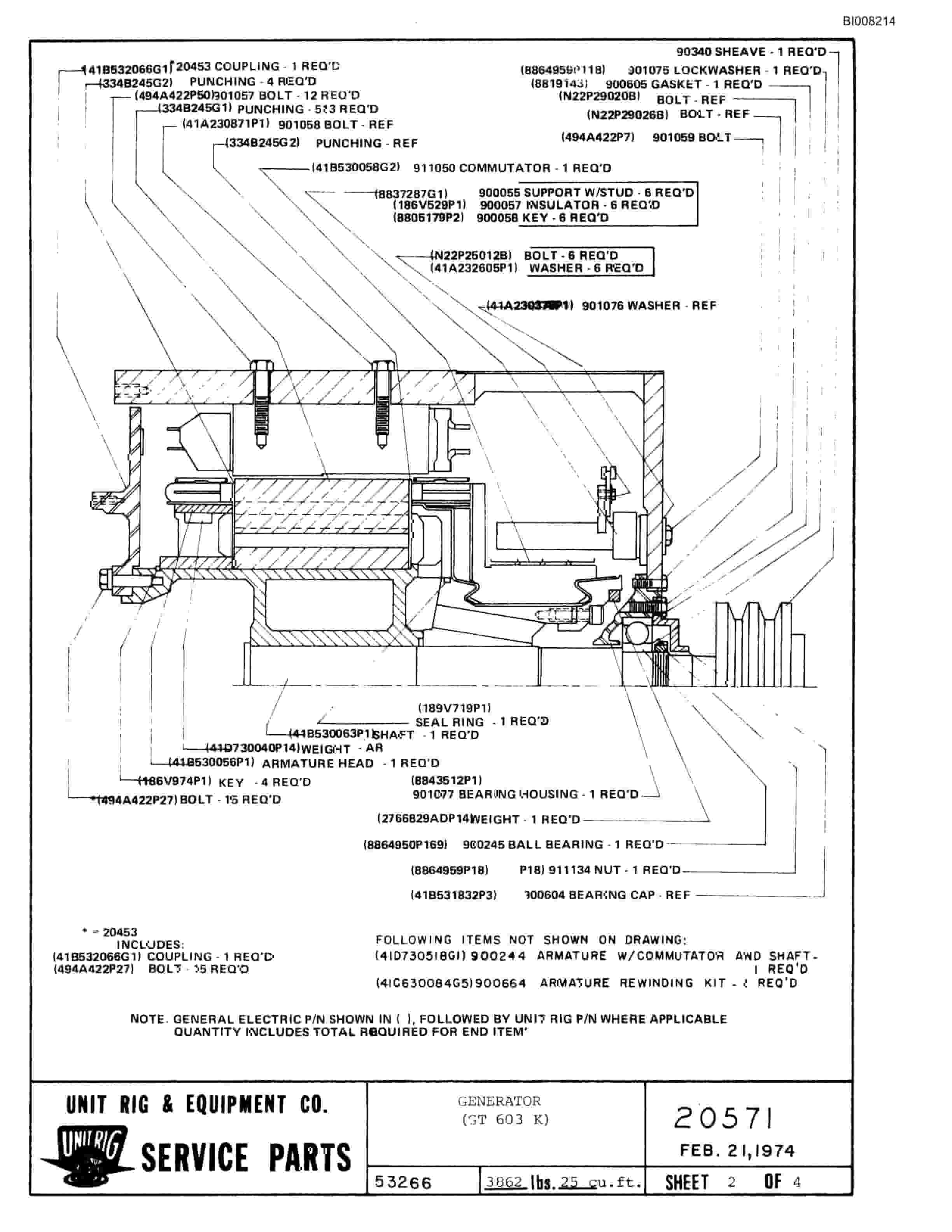 Bucyrus M-100 Parts Catalog BI008214-5