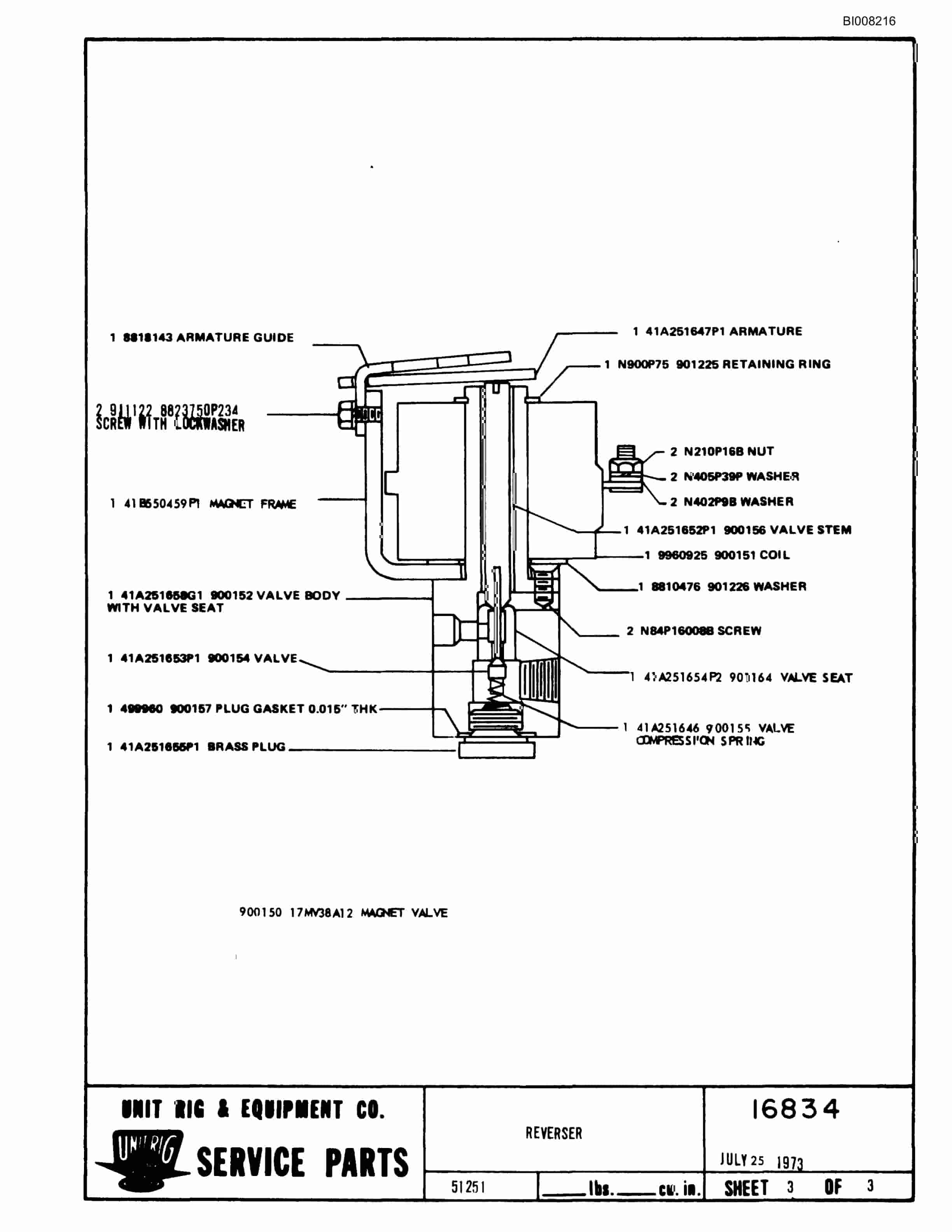 Bucyrus M-100 Parts Catalog BI008216-4