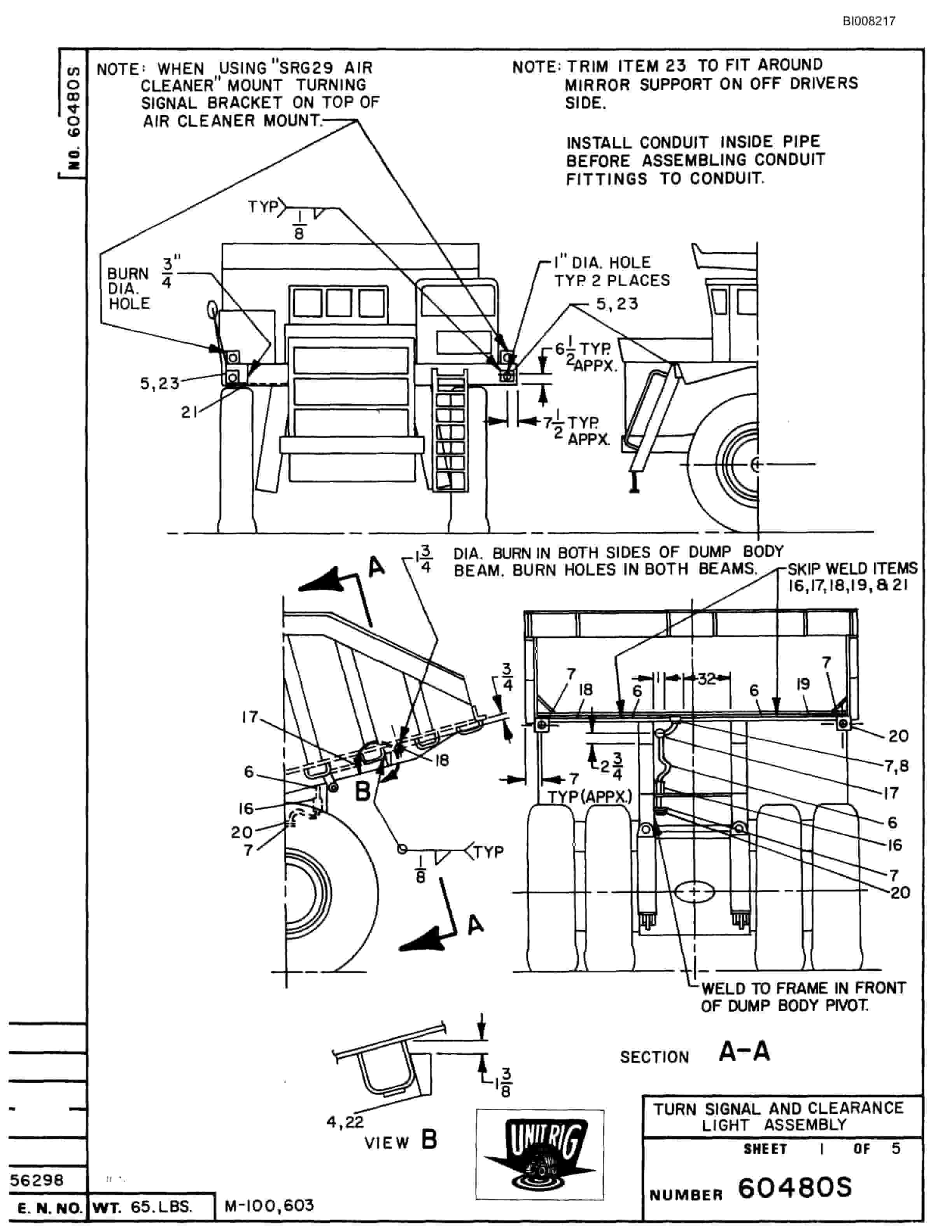 Bucyrus M-100 Parts Catalog BI008217-3