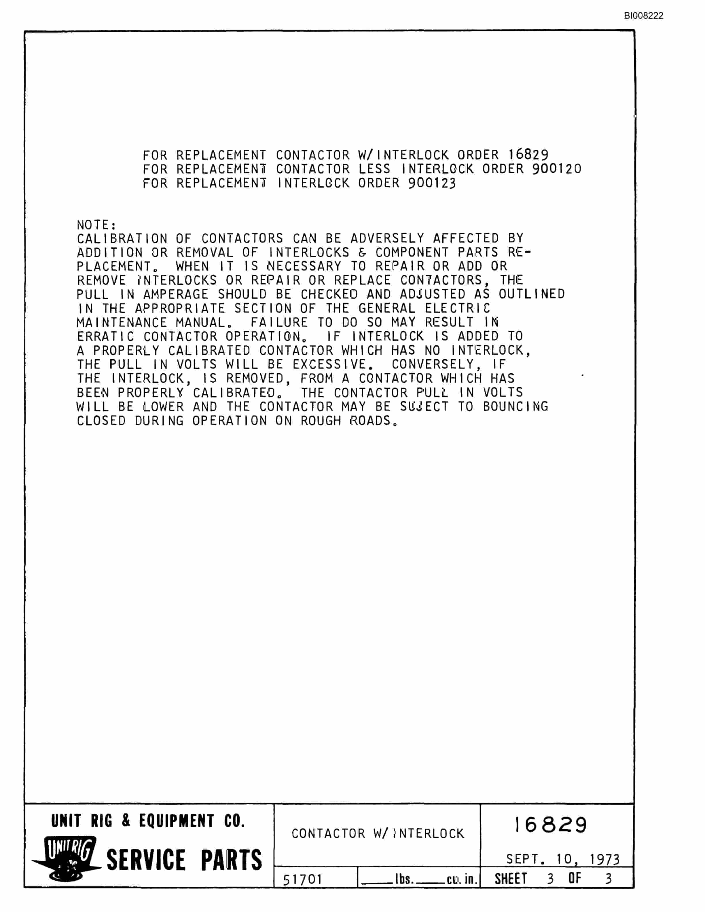 Bucyrus M-100 Parts Catalog BI008222-4