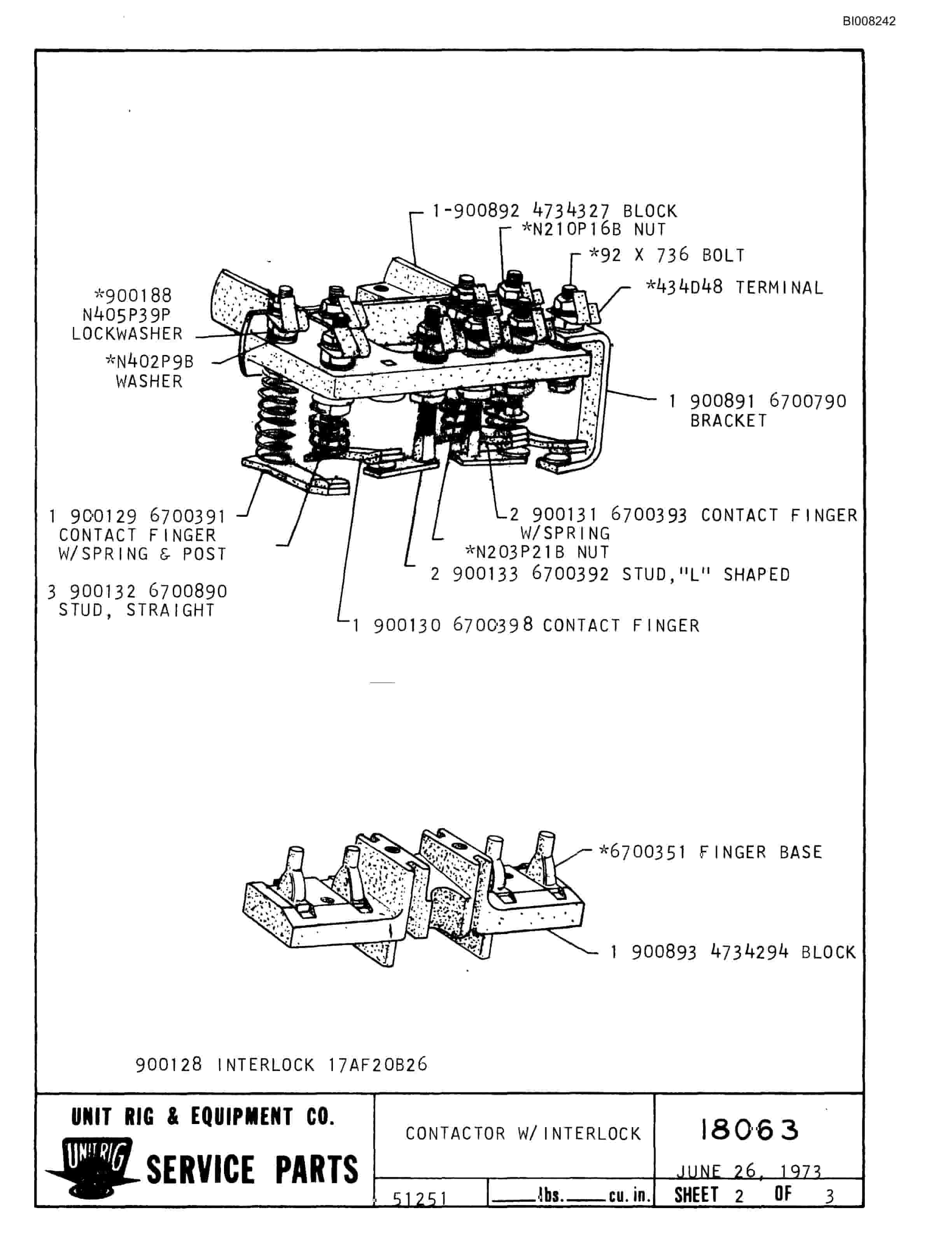 Bucyrus M-100 Parts Catalog BI008242-3