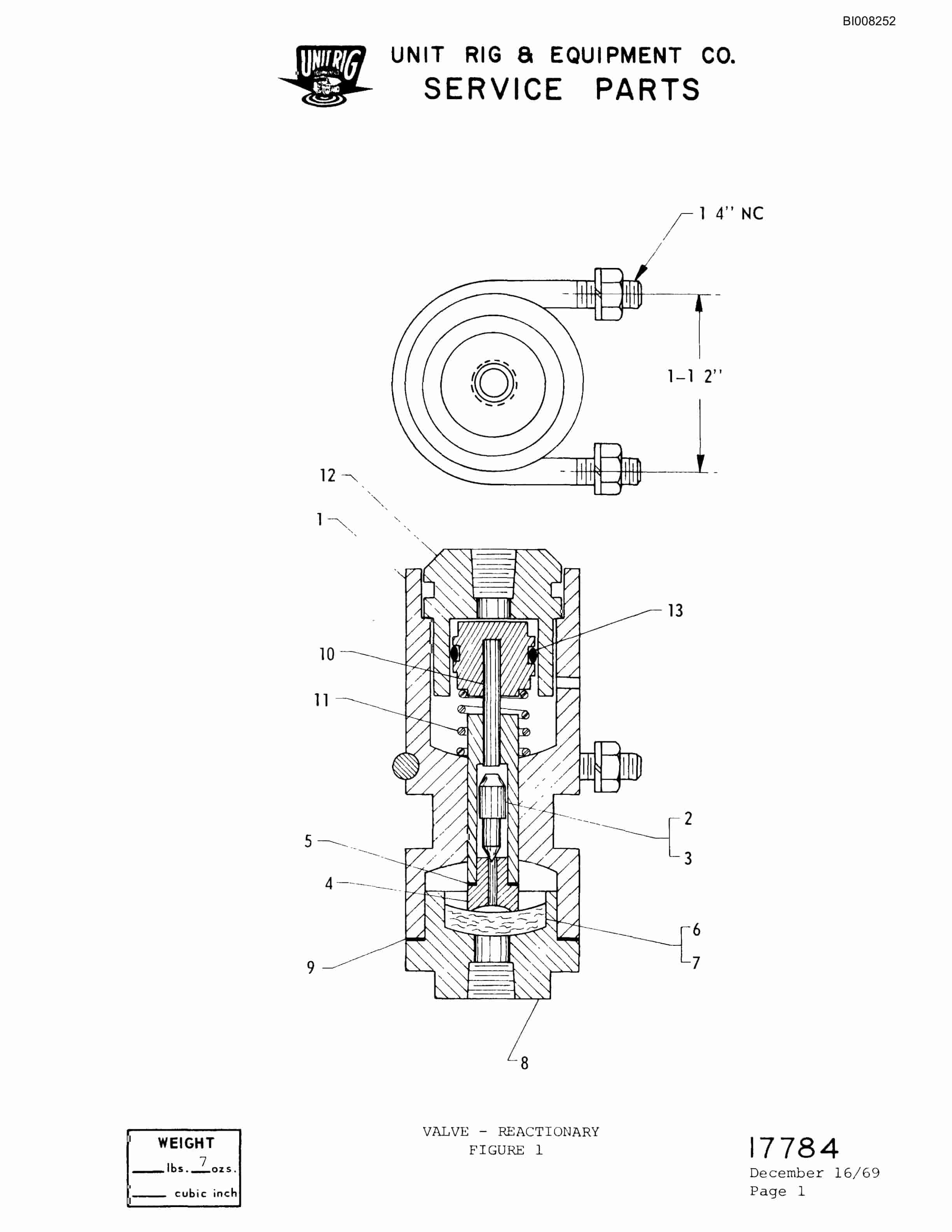Bucyrus M-100 Parts Catalog BI008252-5