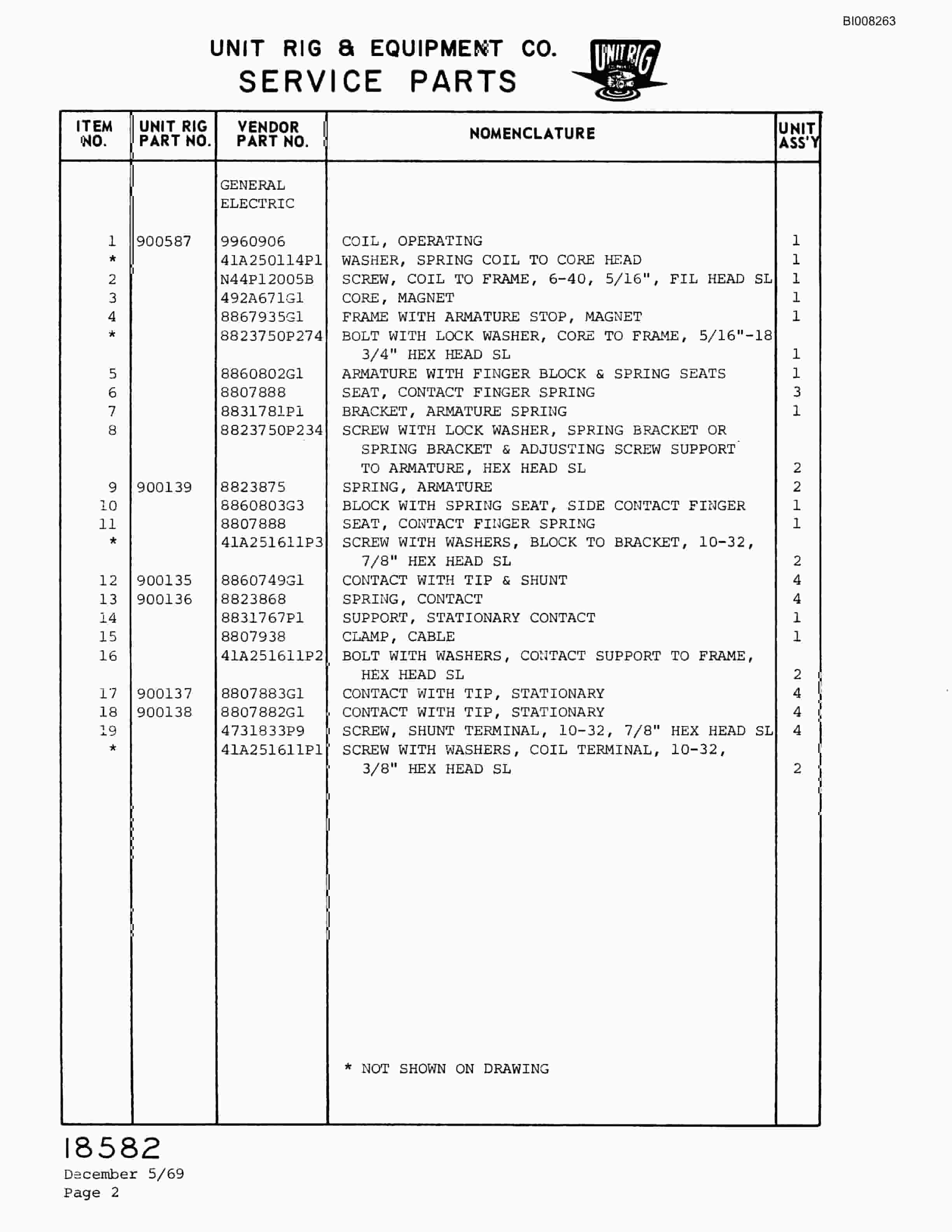 Bucyrus M-100 Parts Catalog BI008263-4
