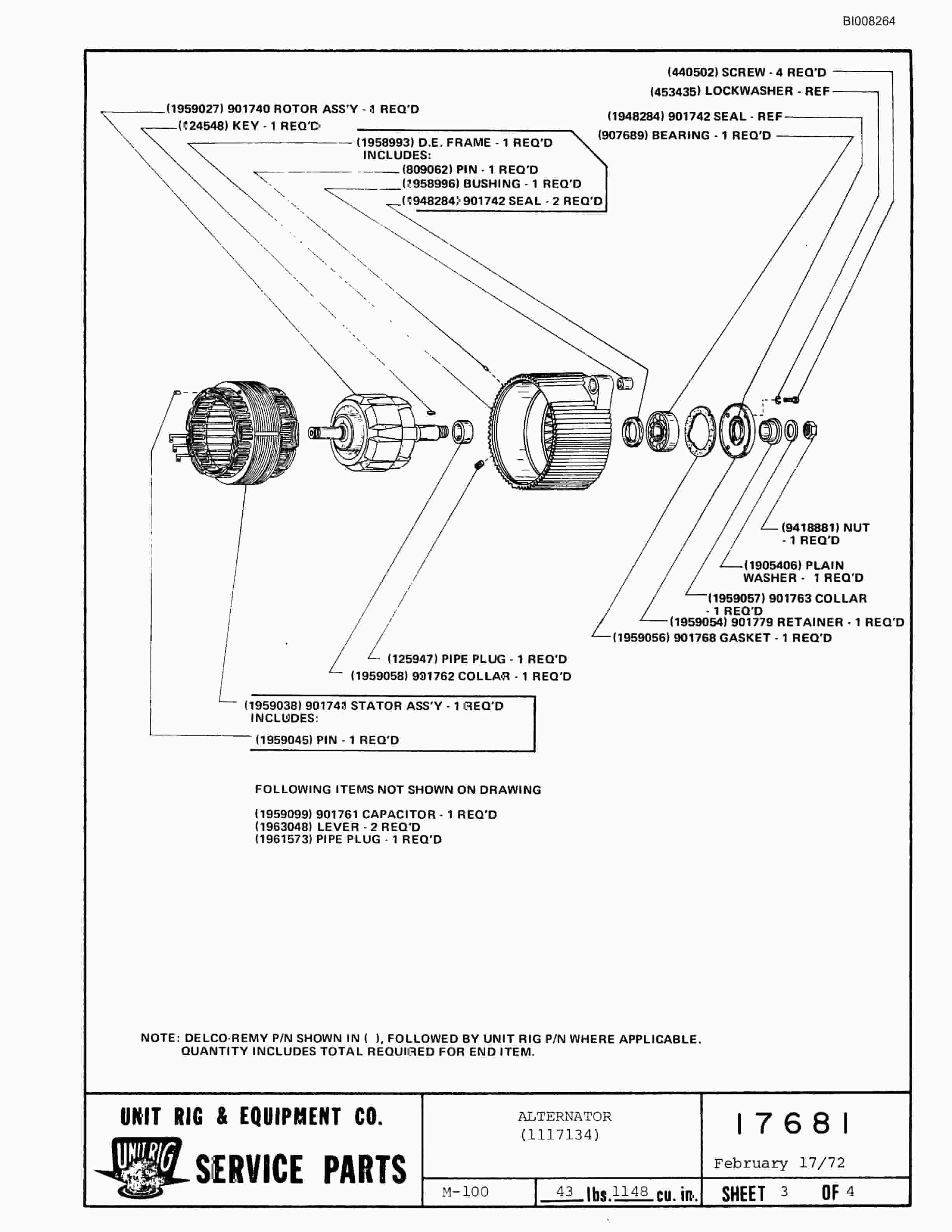 Bucyrus M-100 Parts Catalog BI008264-4