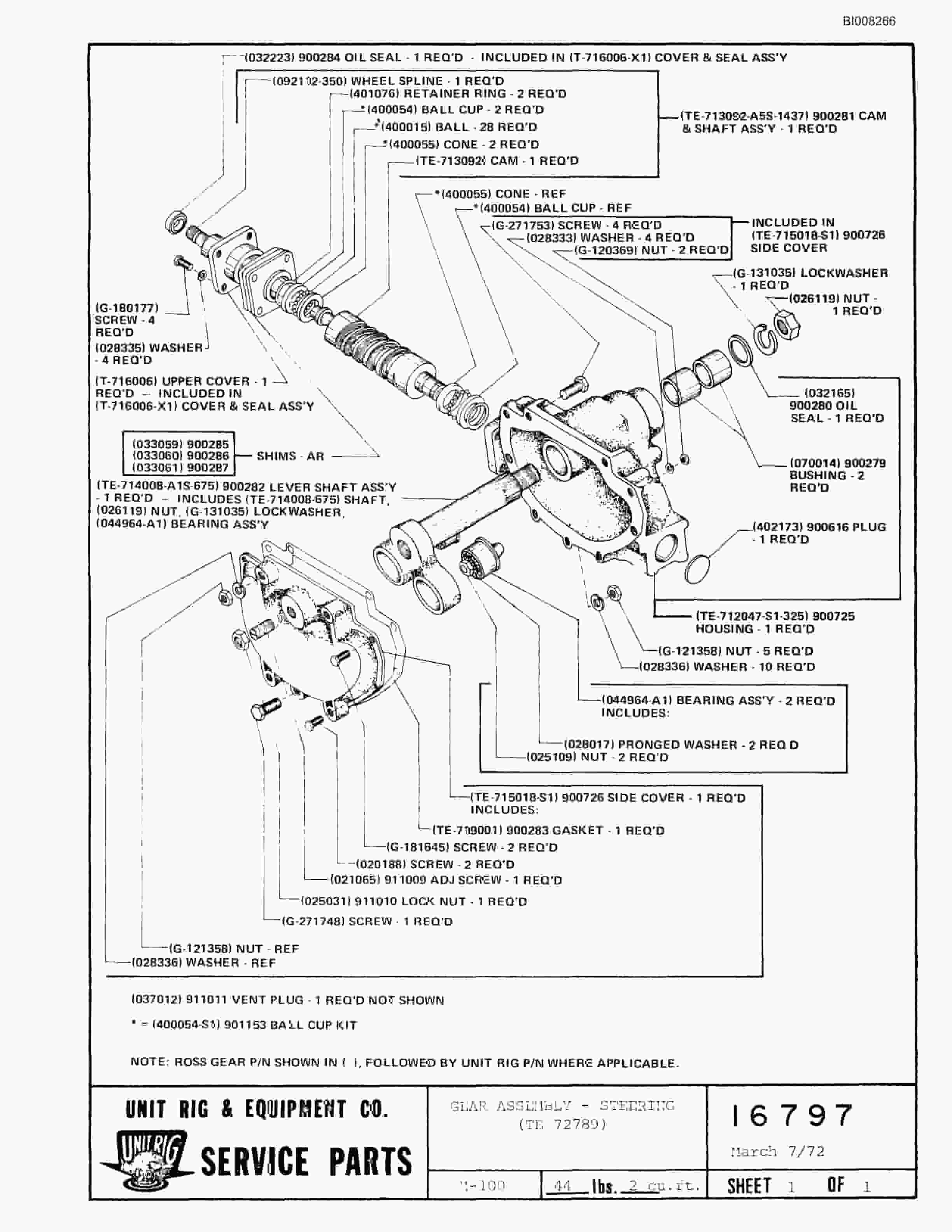 Bucyrus M-100 Parts Catalog BI008266-3