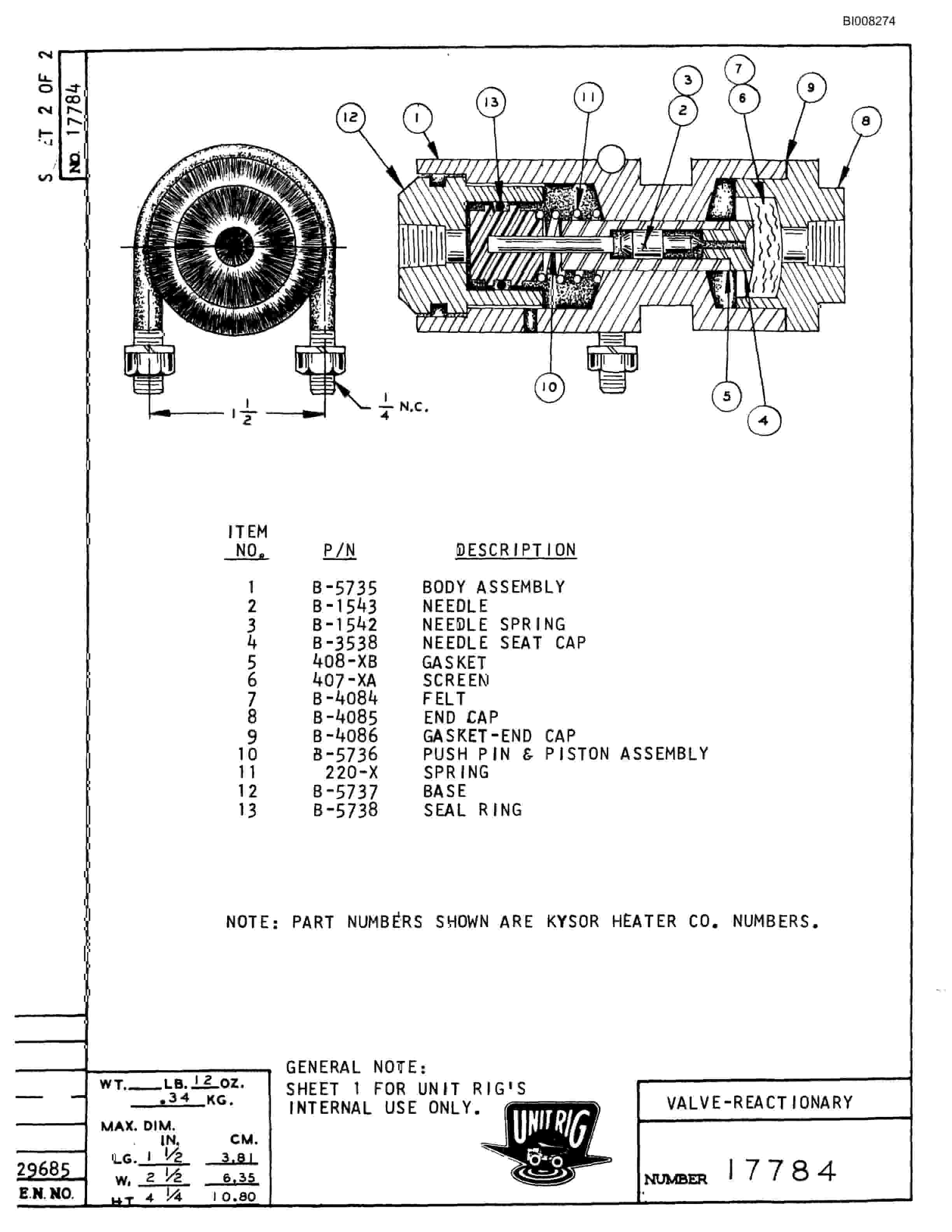 Bucyrus M-100 Parts Catalog BI008274-3