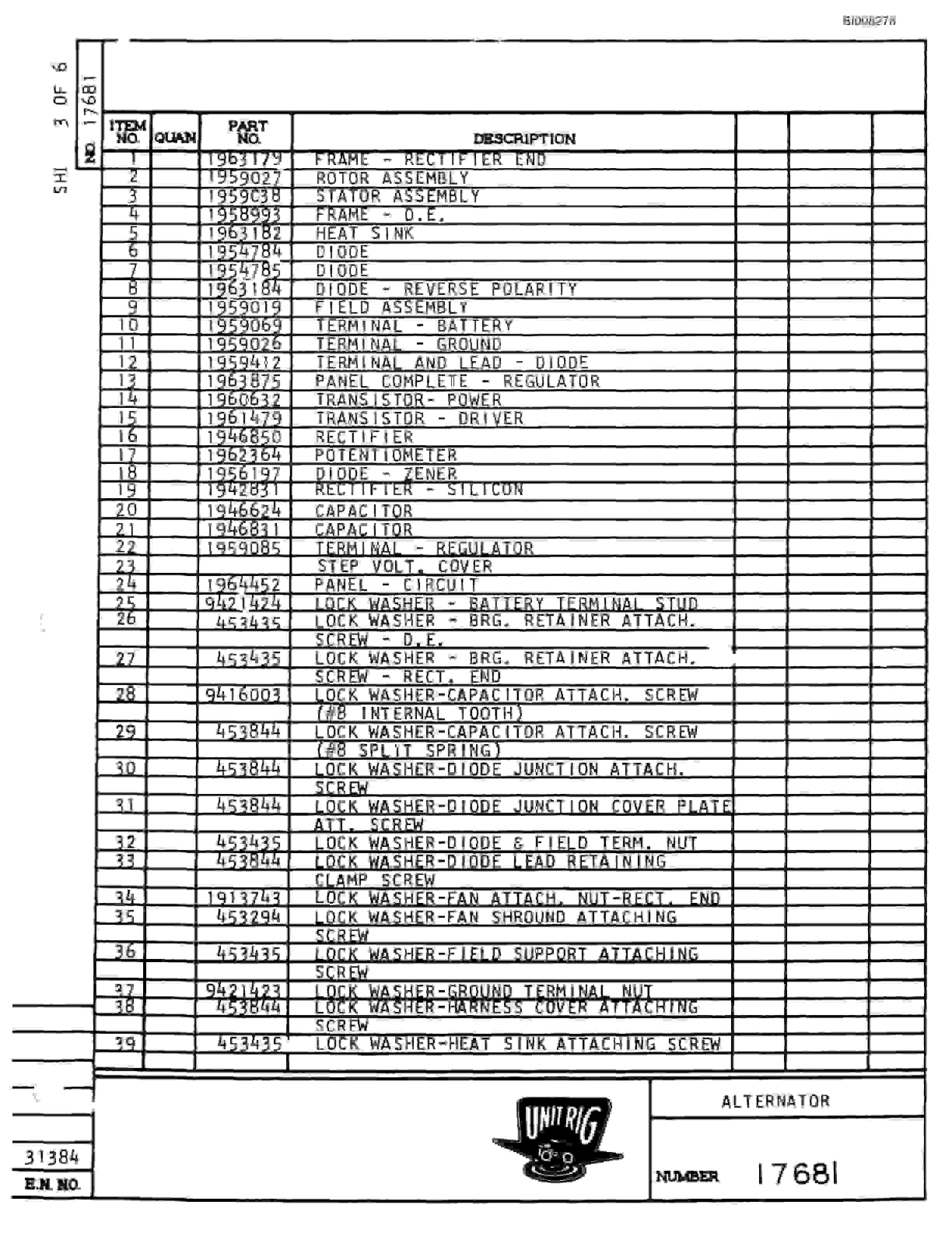 Bucyrus M-100 Parts Catalog BI008278-3