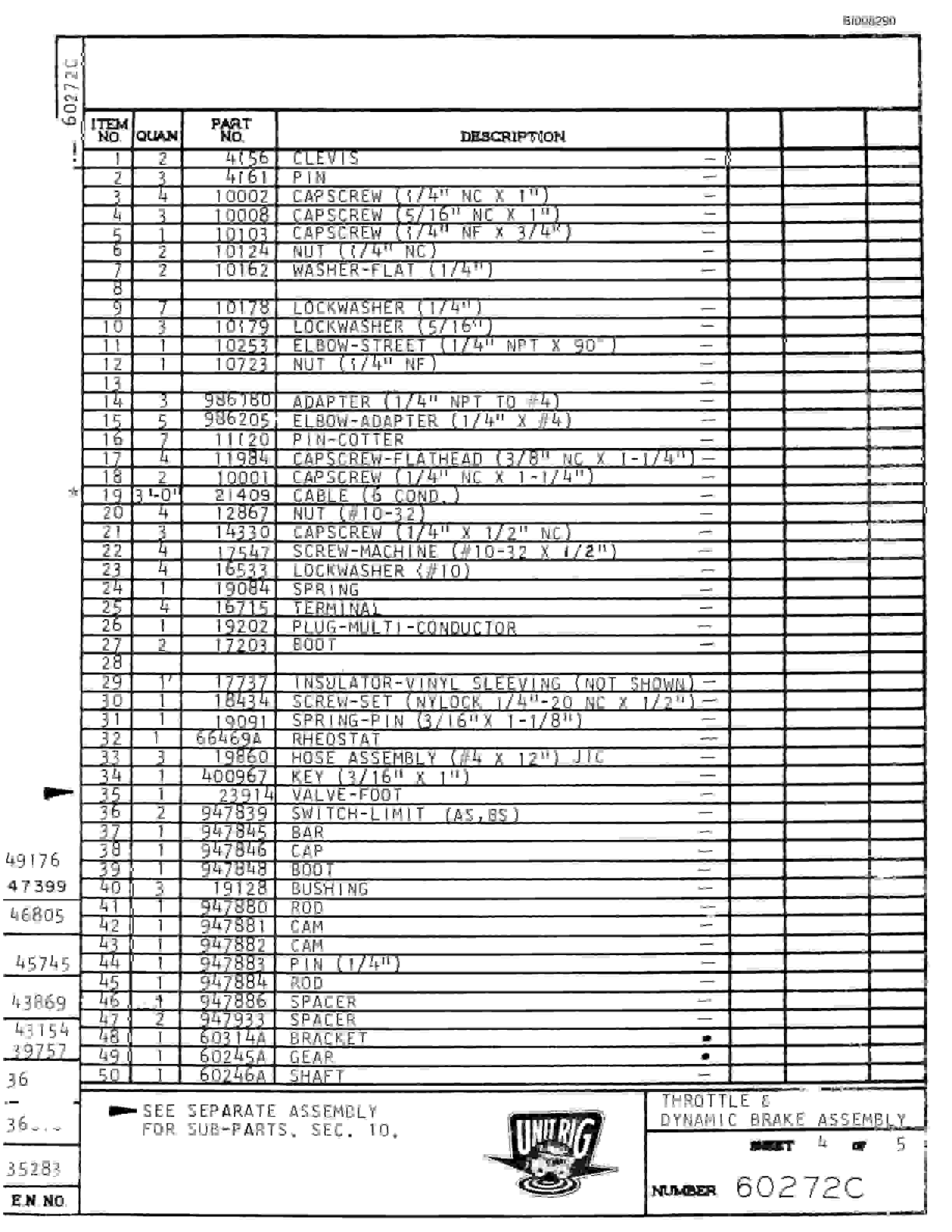 Bucyrus M-100 Parts Catalog BI008290-3