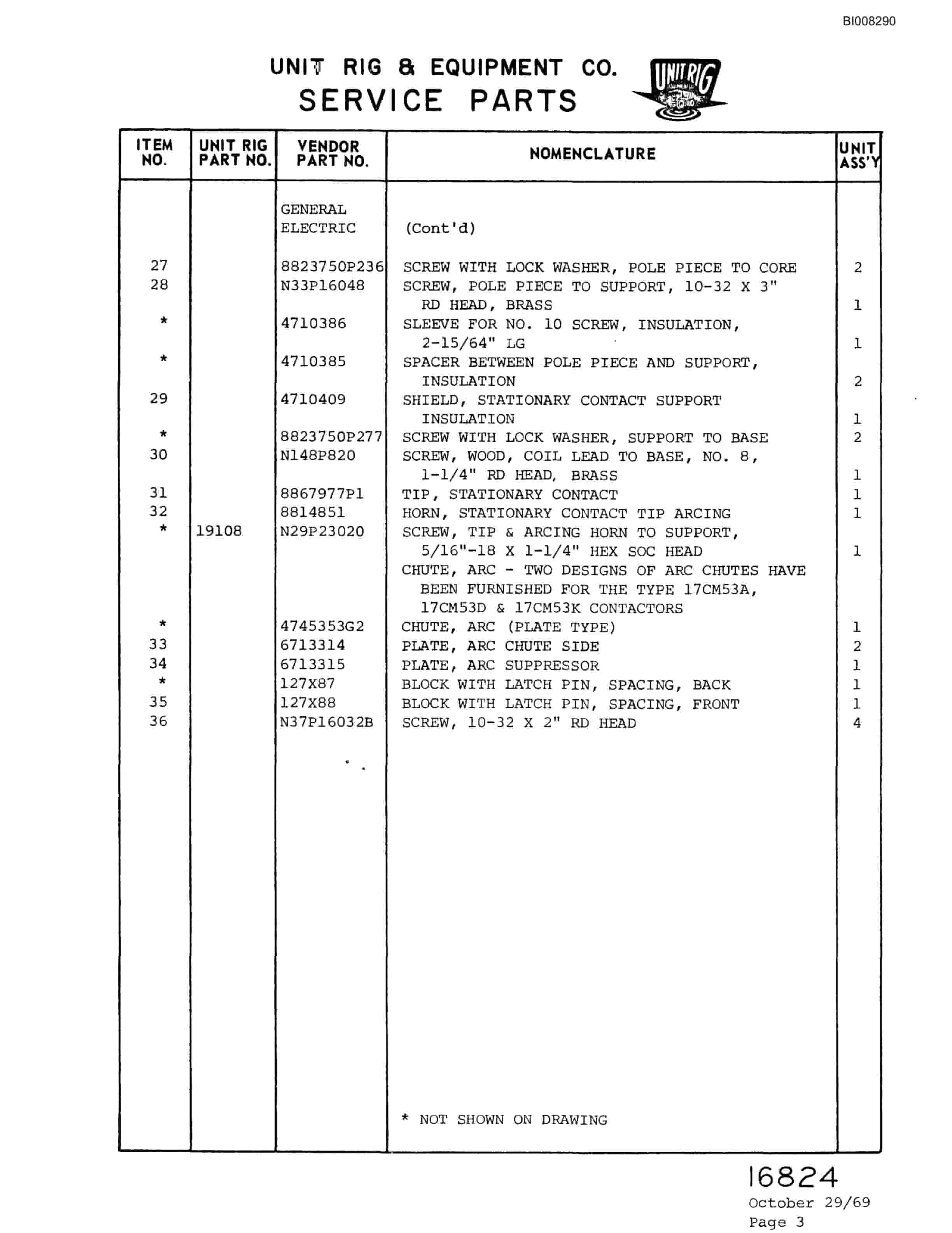 Bucyrus M-100 Parts Catalog BI008290-4