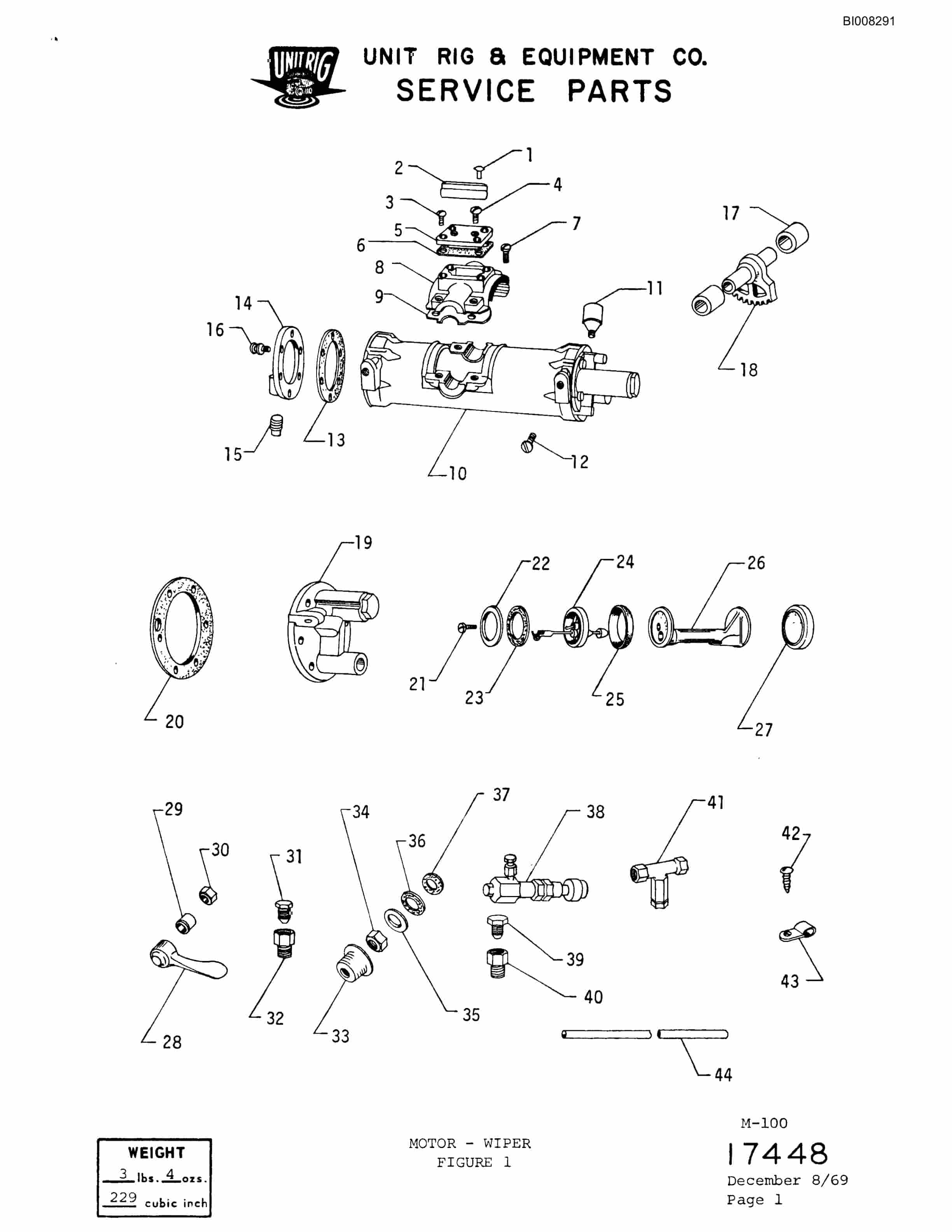 Bucyrus M-100 Parts Catalog BI008291-5