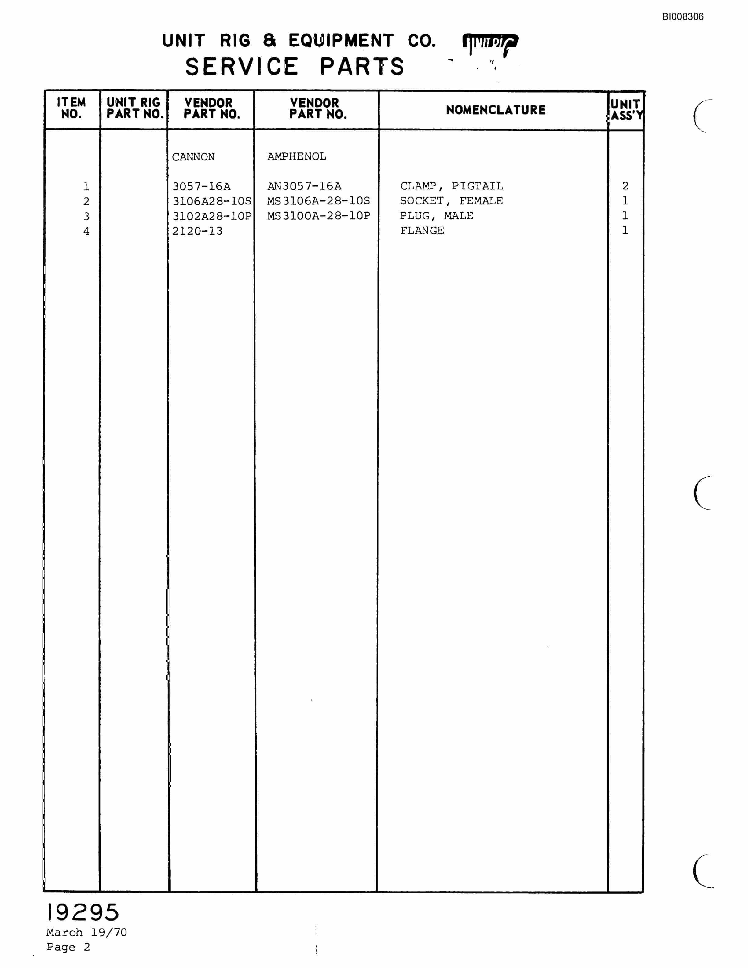 Bucyrus M-100 Parts Catalog BI008306-5