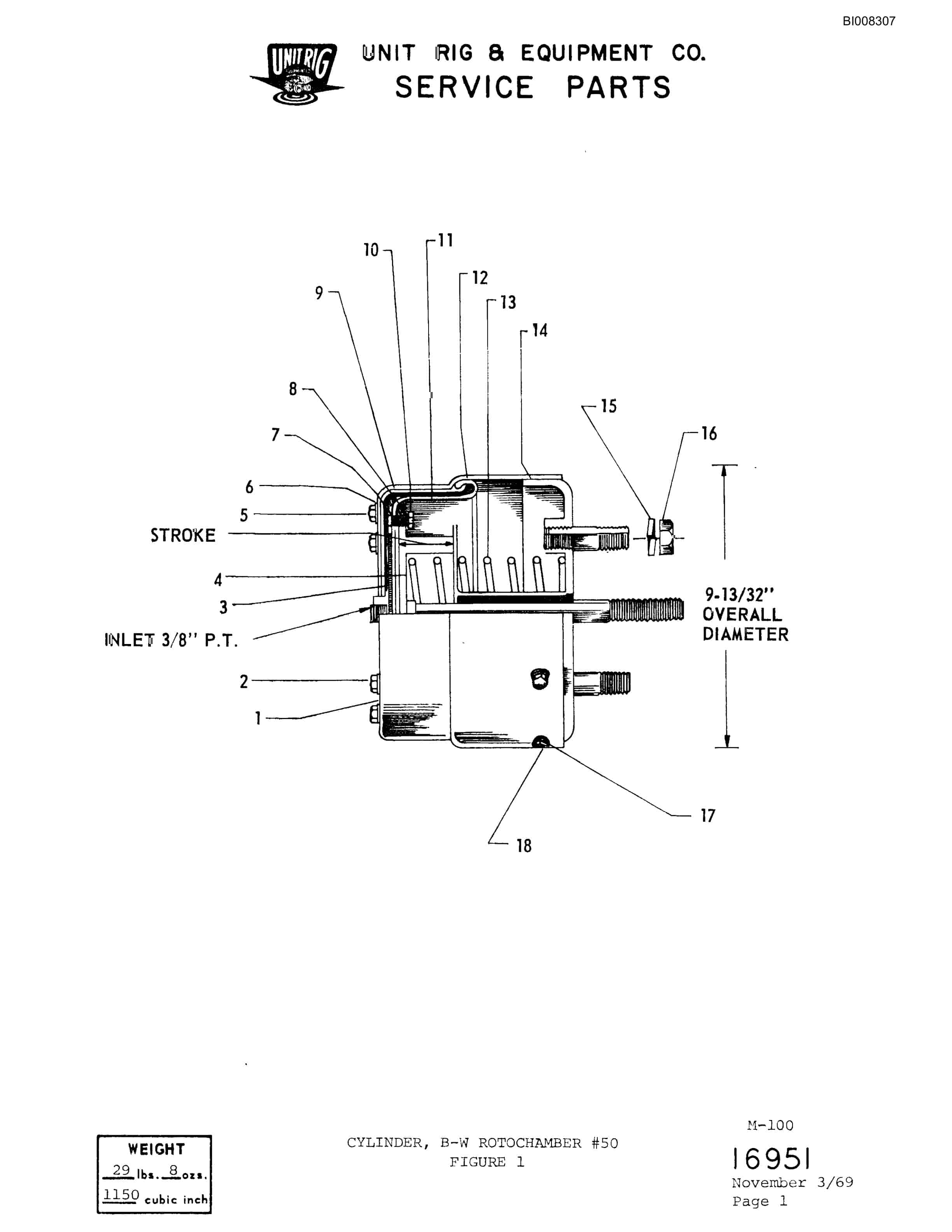 Bucyrus M-100 Parts Catalog BI008307-4