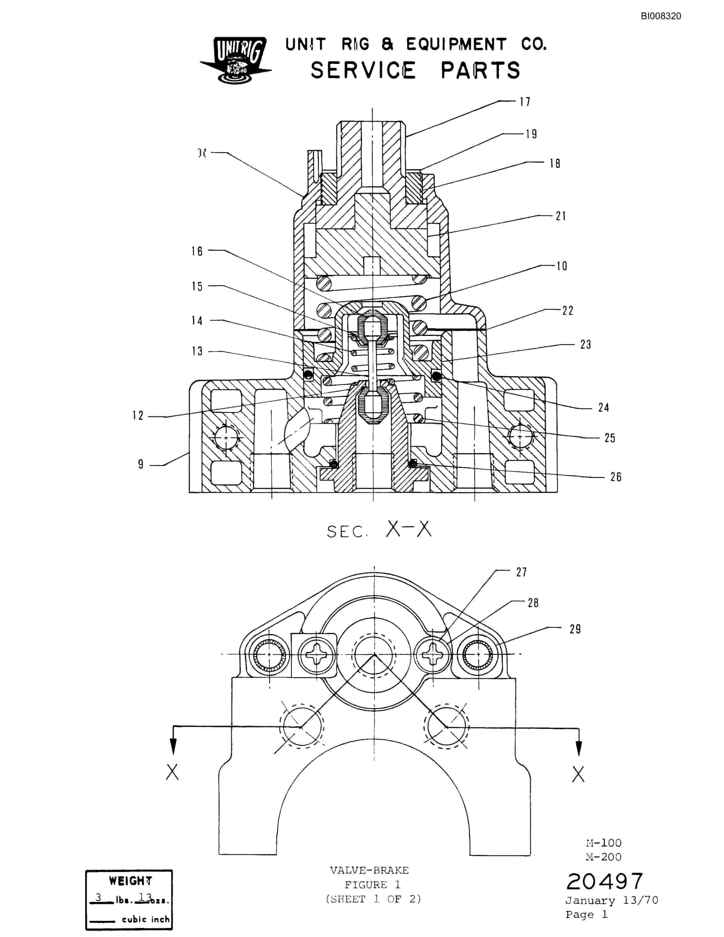 Bucyrus M-100 Parts Catalog BI008320-5