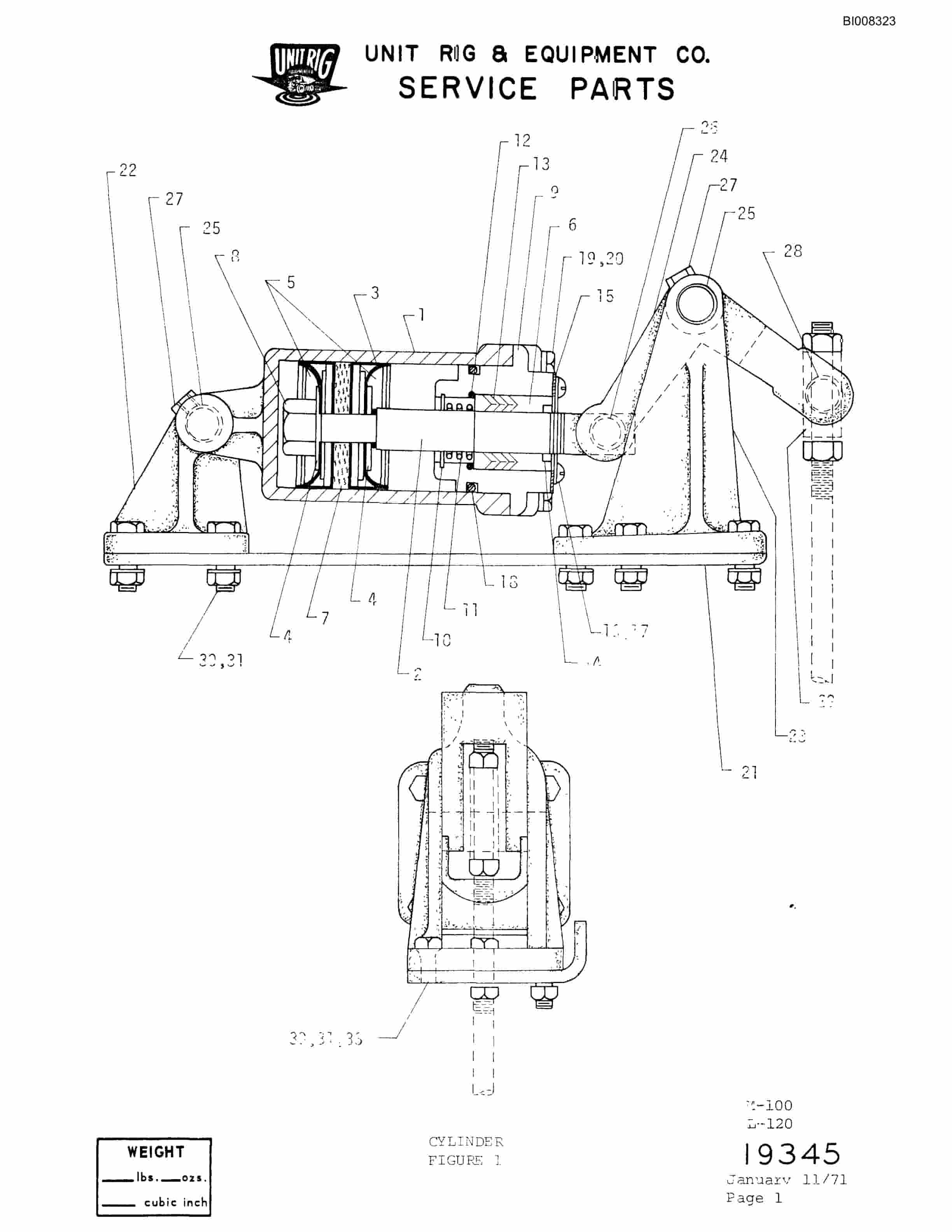 Bucyrus M-100 Parts Catalog BI008323-5
