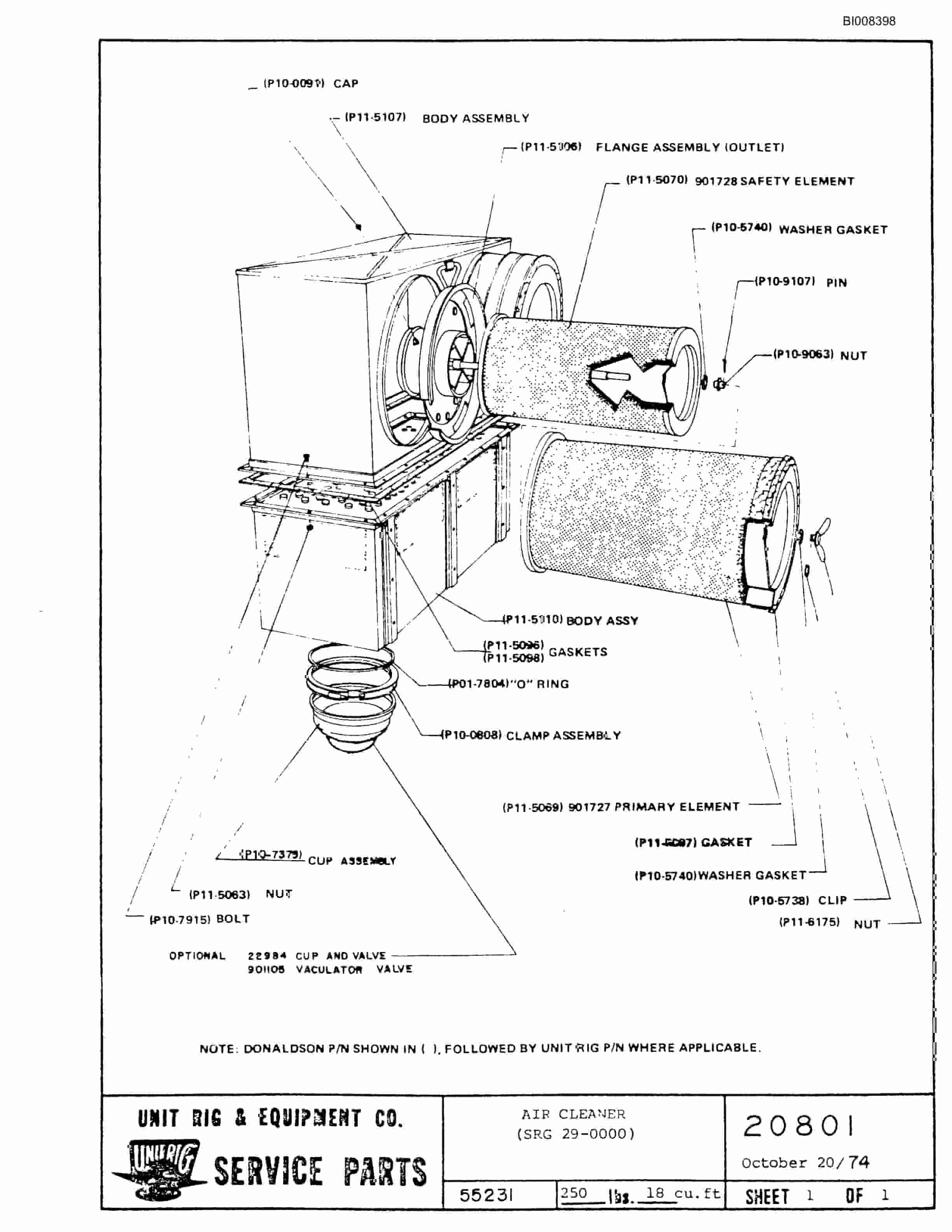 Bucyrus M-100 Parts Catalog BI008398-4
