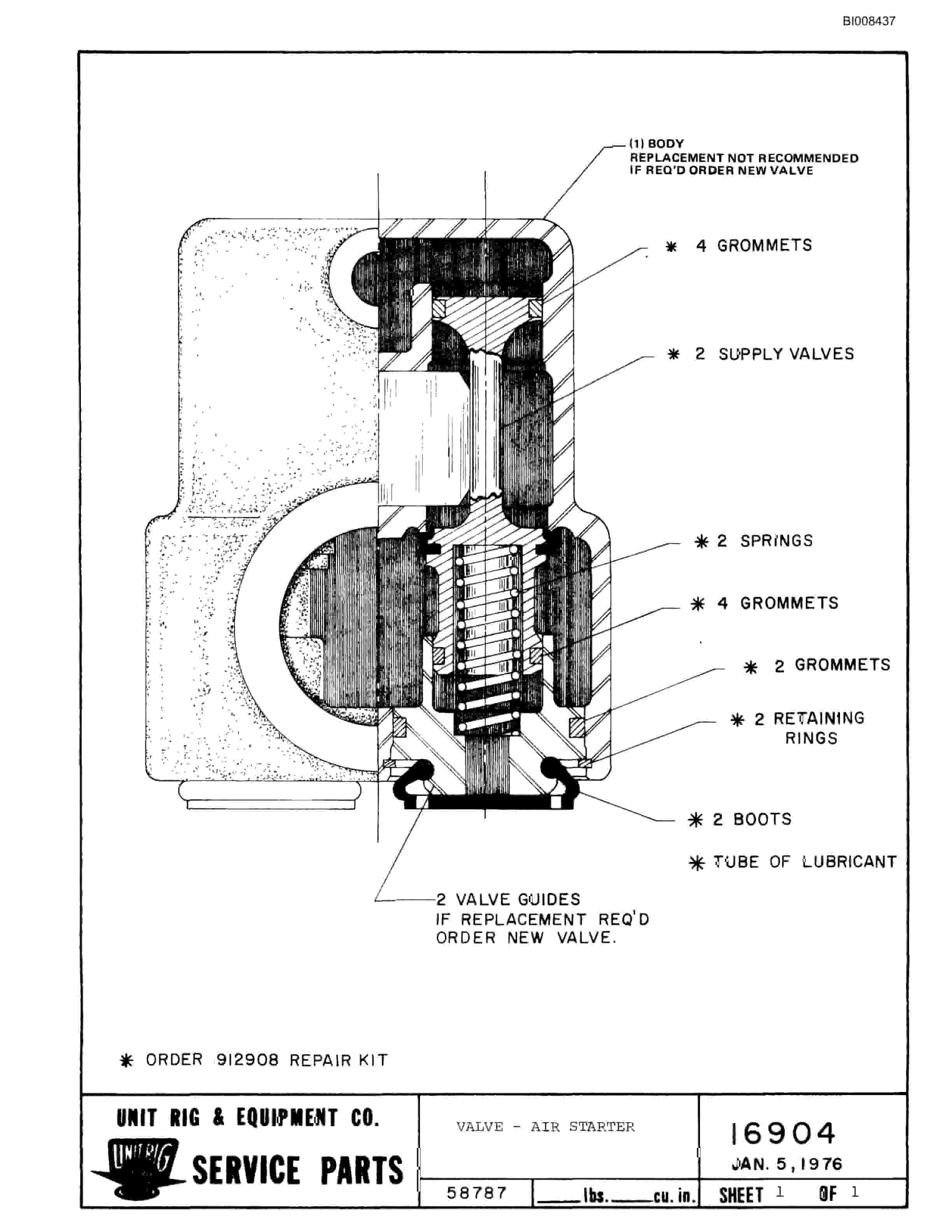 Bucyrus M-100 Parts Catalog BI008437-4