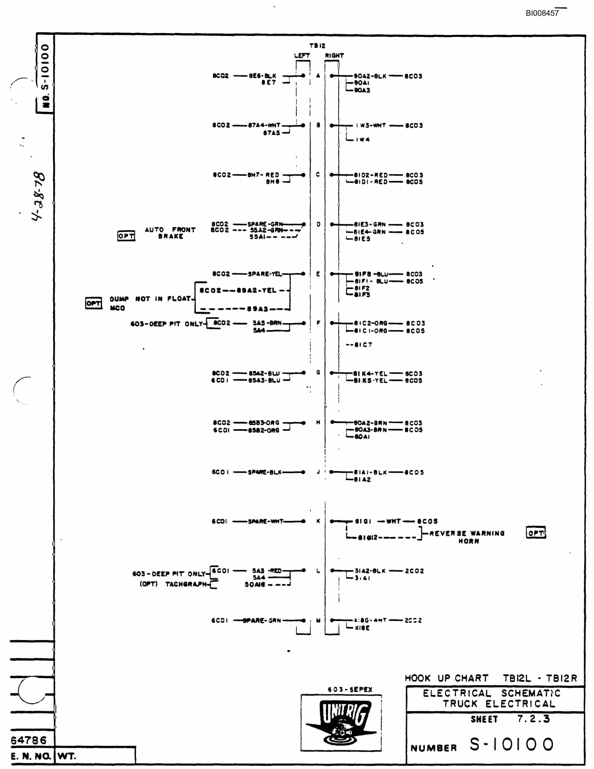 Bucyrus M-100 Parts Catalog BI008457-4