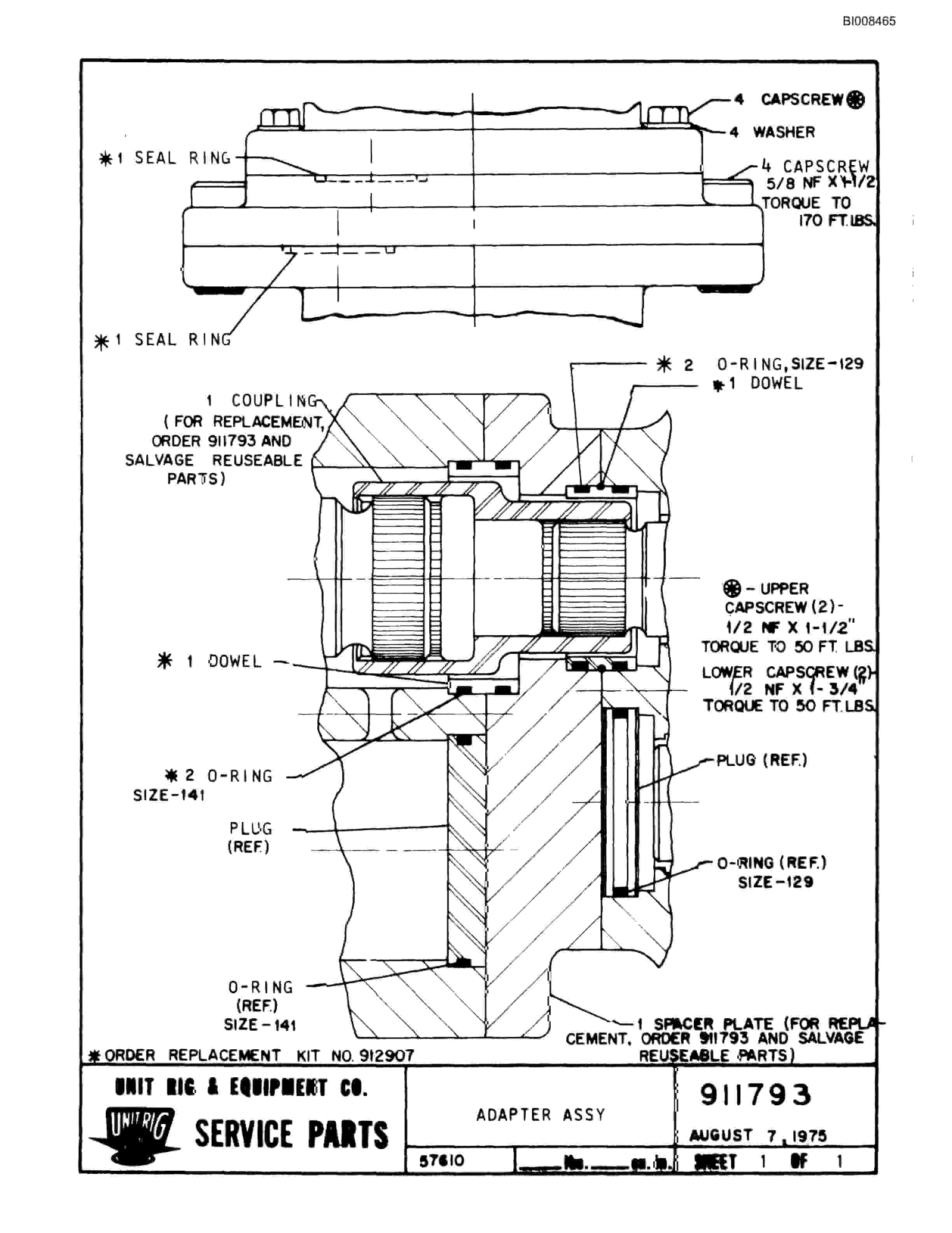 Bucyrus M-100 Parts Catalog BI008465-5