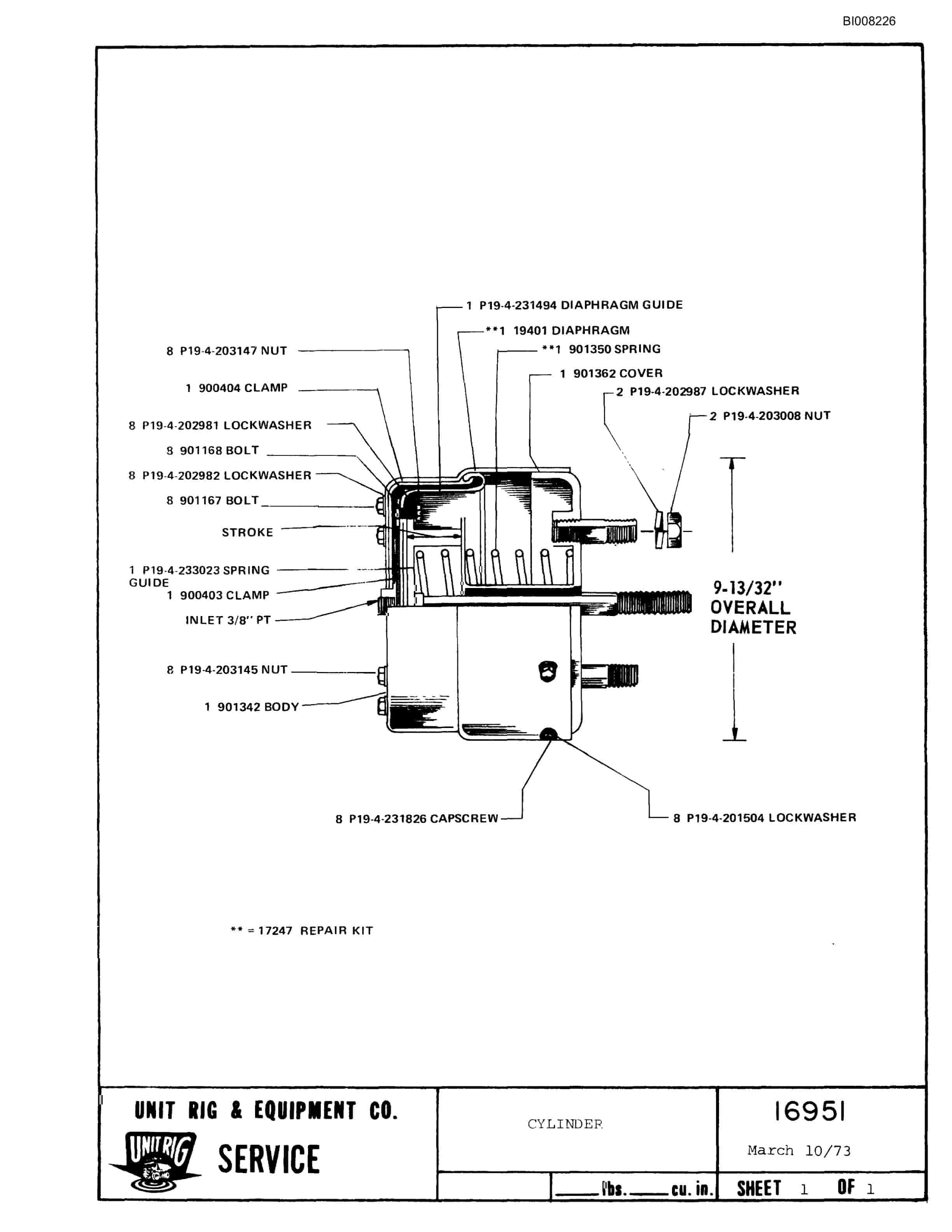 Bucyrus M-120-15 Parts Catalog BI008226-4