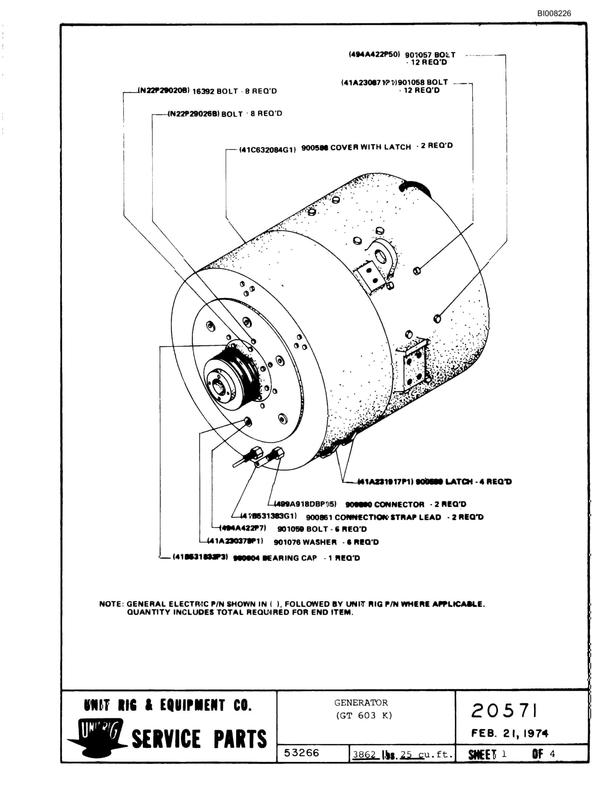 Bucyrus M-120-15 Parts Catalog BI008226-5