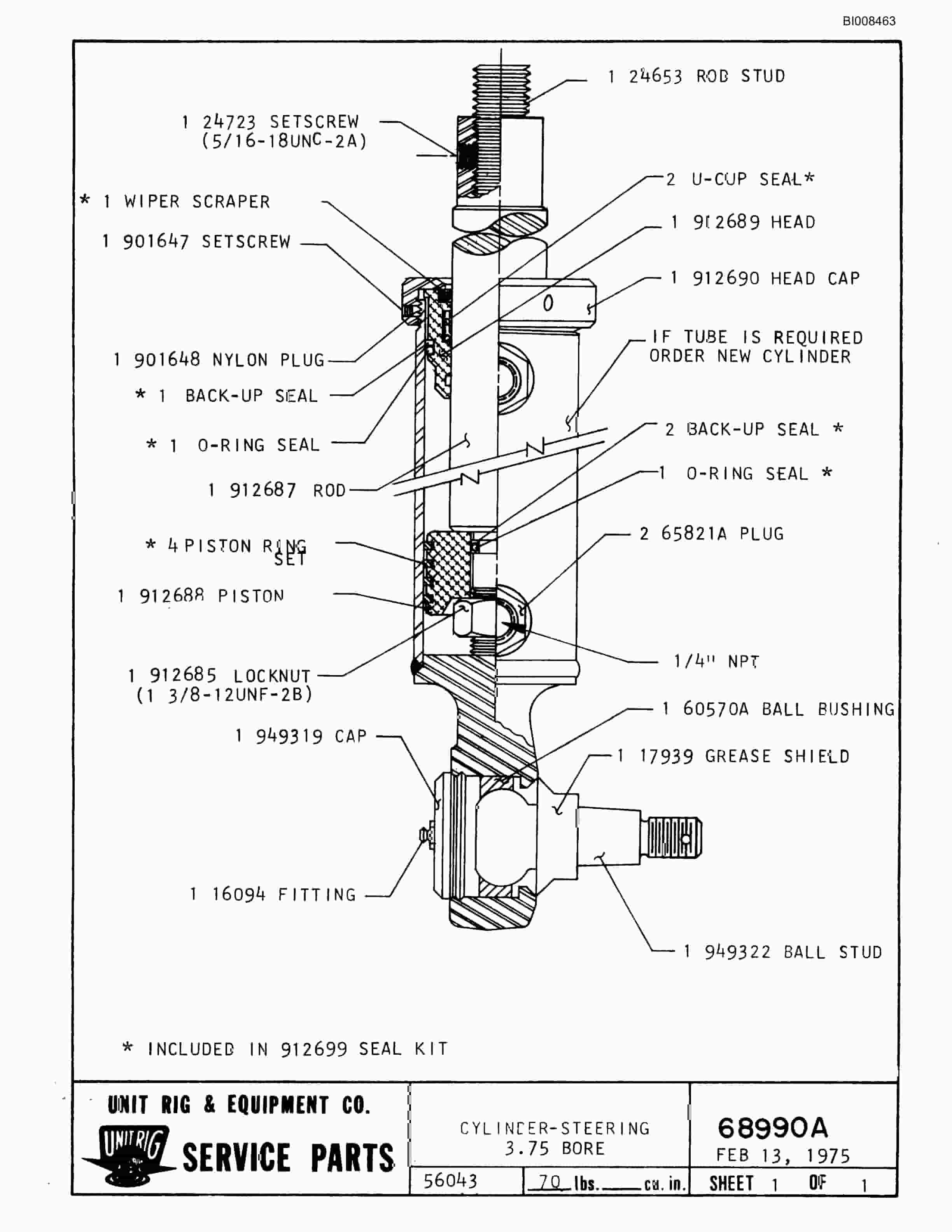 Bucyrus M-120-15 Parts Catalog BI008463-3