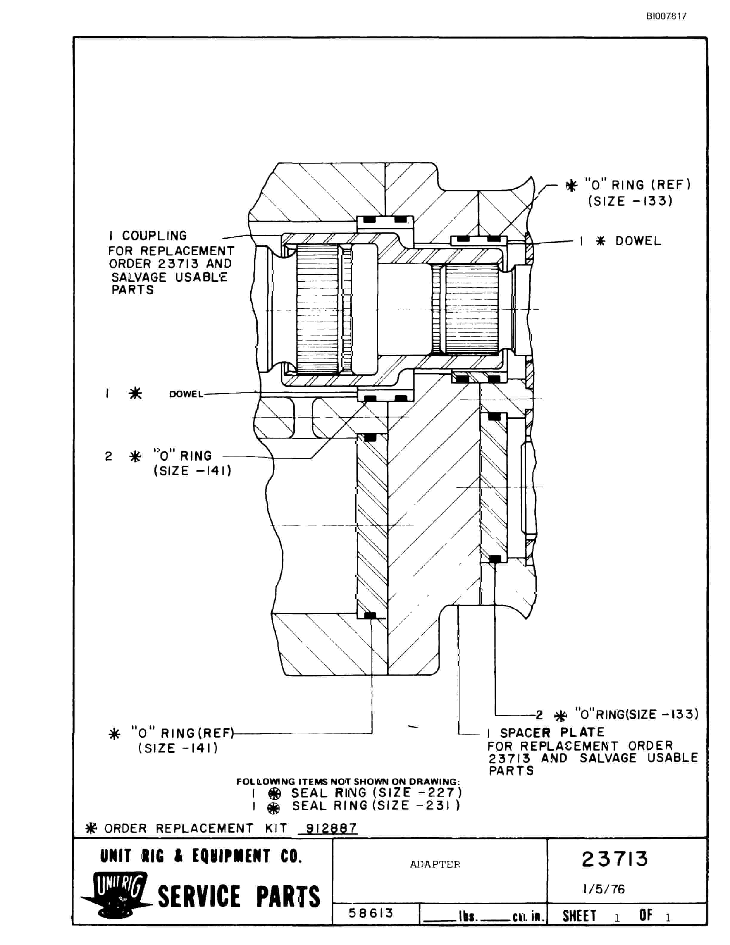 Bucyrus M-120-17 Parts Catalog BI007817-3