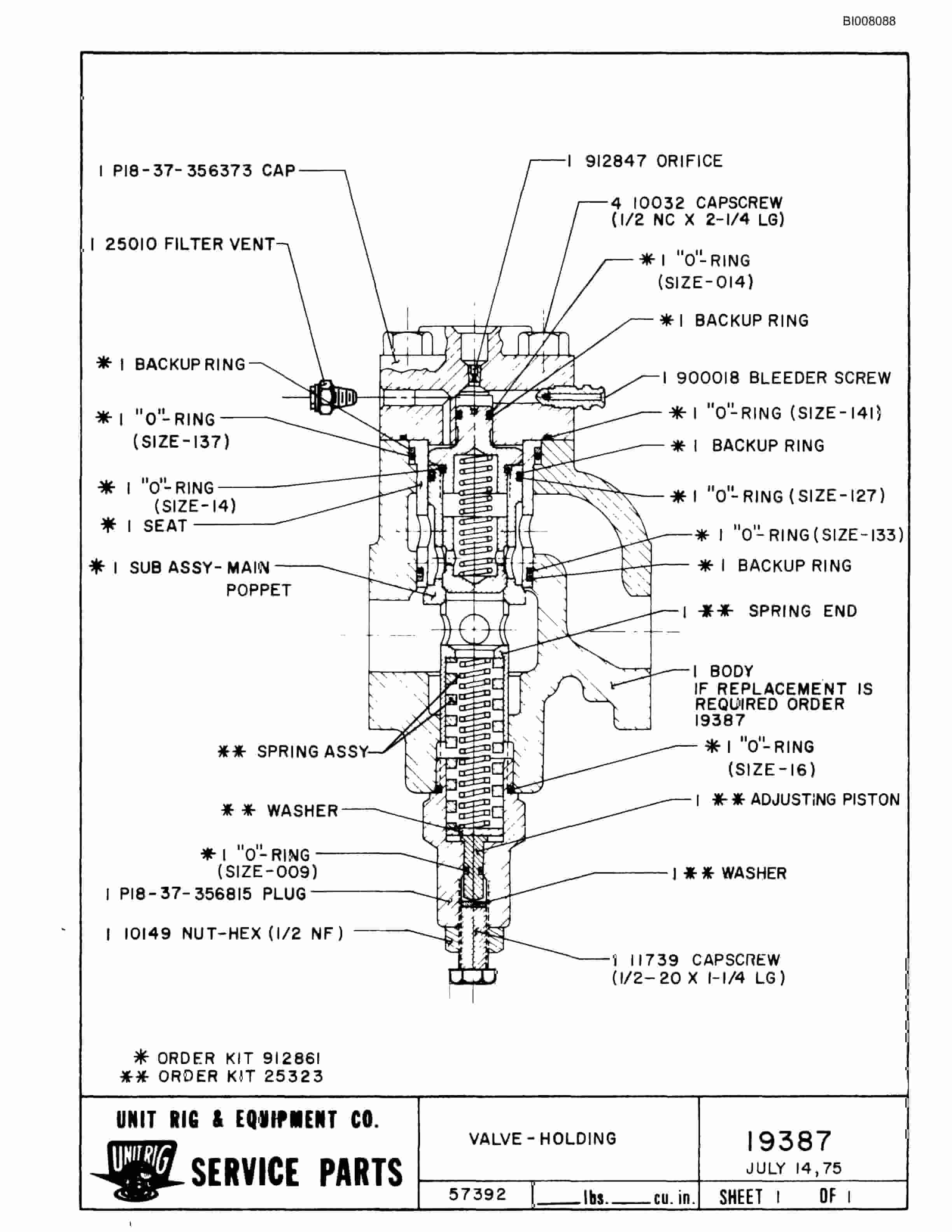 Bucyrus M-120-17 Parts Catalog BI008088-3