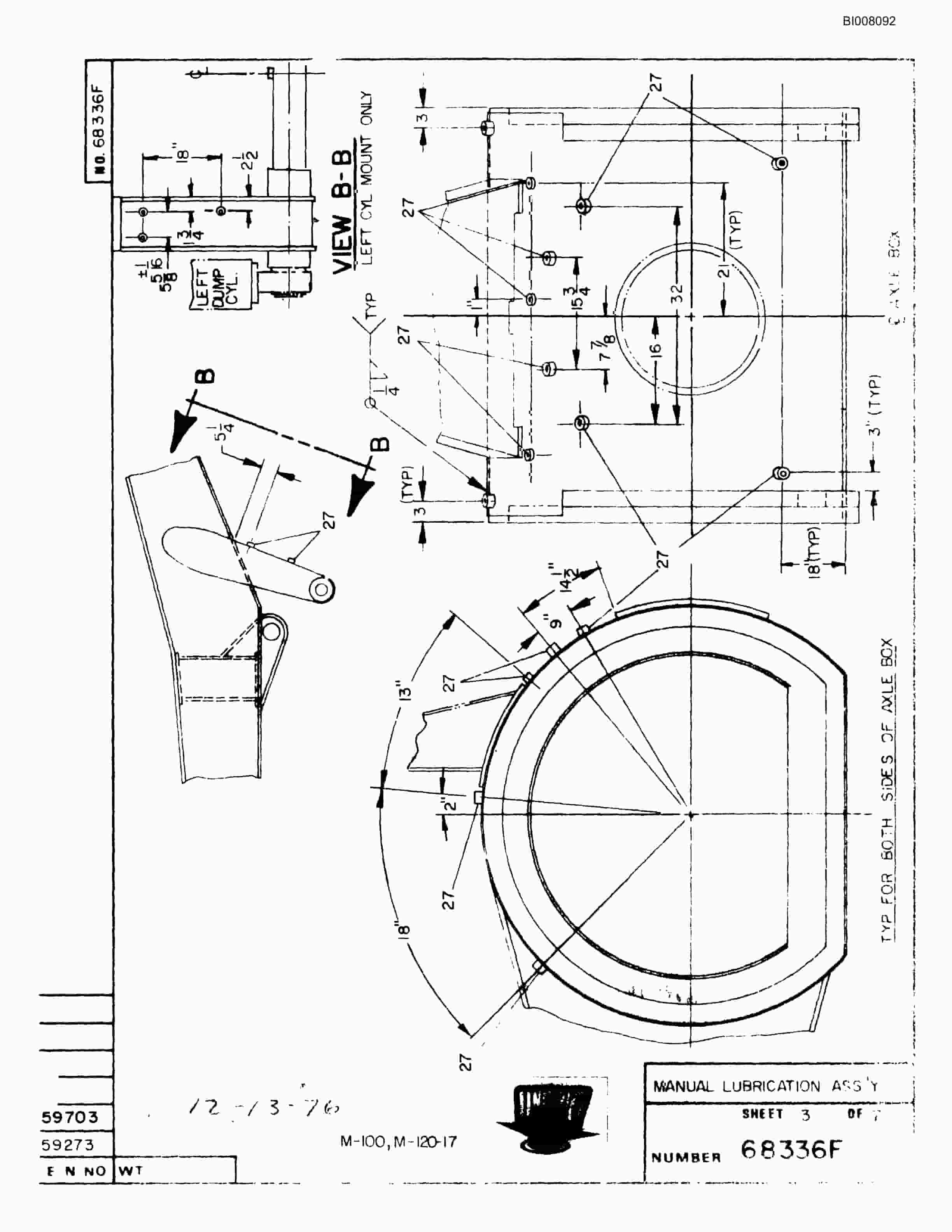 Bucyrus M-120-17 Parts Catalog BI008092-3